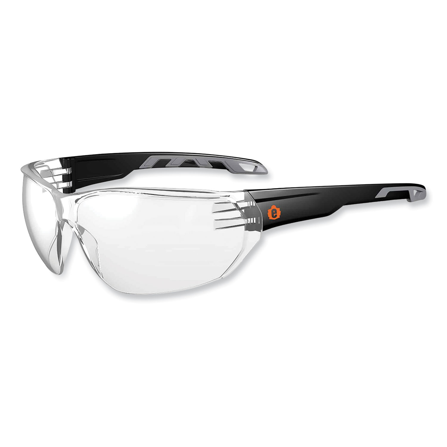 ergodyne® Skullerz Vali Frameless Safety Glasses, Matte Black Nylon Impact Frame, Clear Polycarbonate Lens