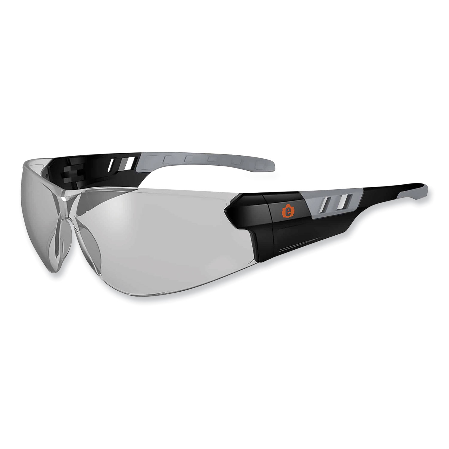 ergodyne® Skullerz Saga Frameless Safety Glasses, Black Nylon Impact Frame, Anti-Fog Indoor/Outdoor Polycarbonate Lens