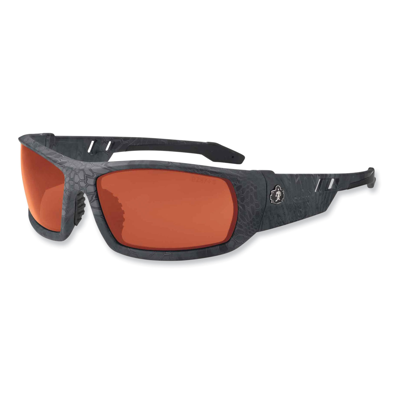 Skullerz Odin Safety Glasses, Kryptek Typhon Nylon Impact Frame, Polarized Copper Polycarbonate Lens