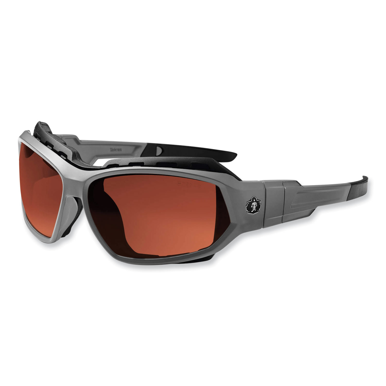 ergodyne® Skullerz Loki Safety Glasses/Goggles, Gray Nylon Impact Frame, Polarized Copper Polycarbonate Lens