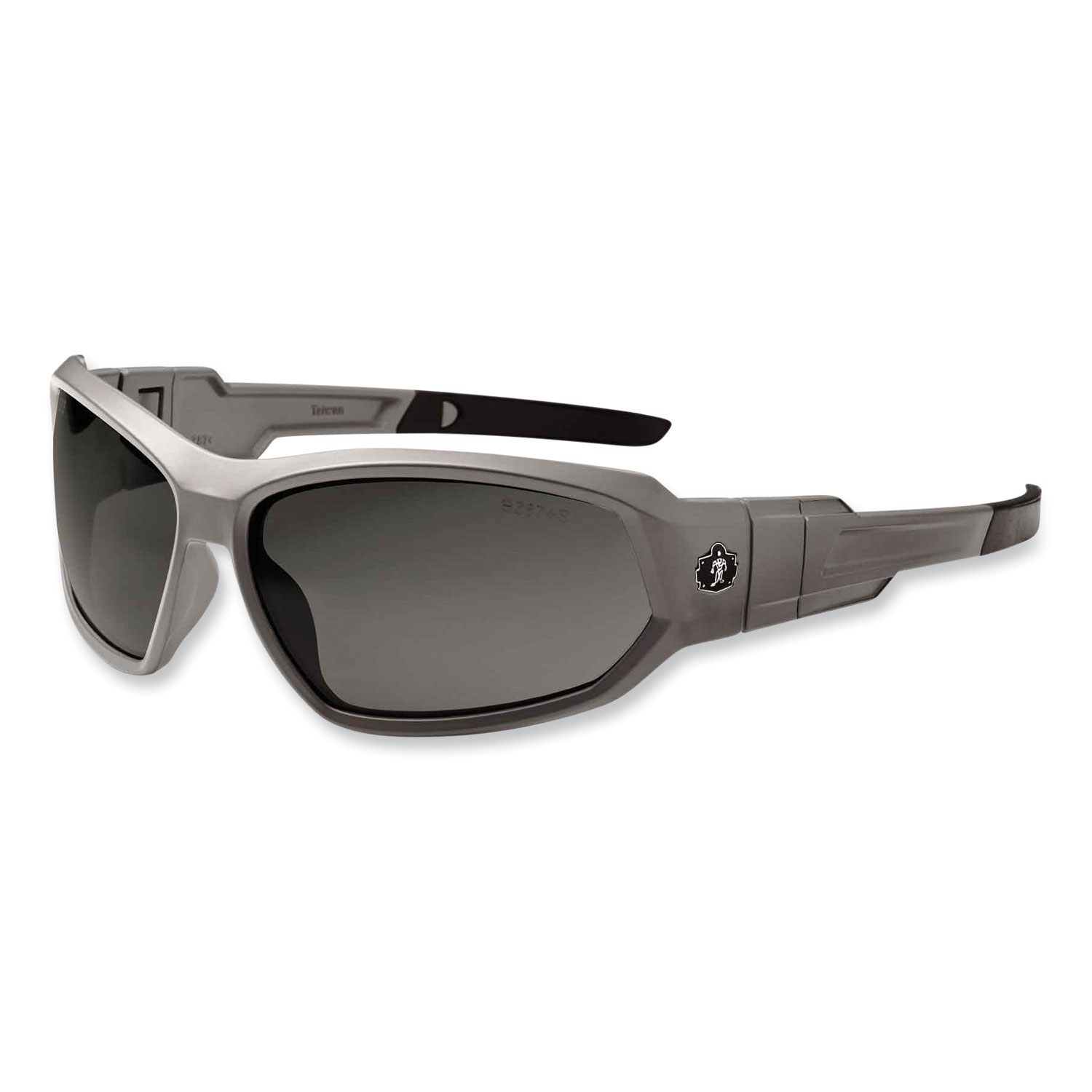 ergodyne® Skullerz Loki Safety Glasses/Goggles, Matte Gray Nylon Impact Frame, Polarized Smoke Polycarbonate Lens