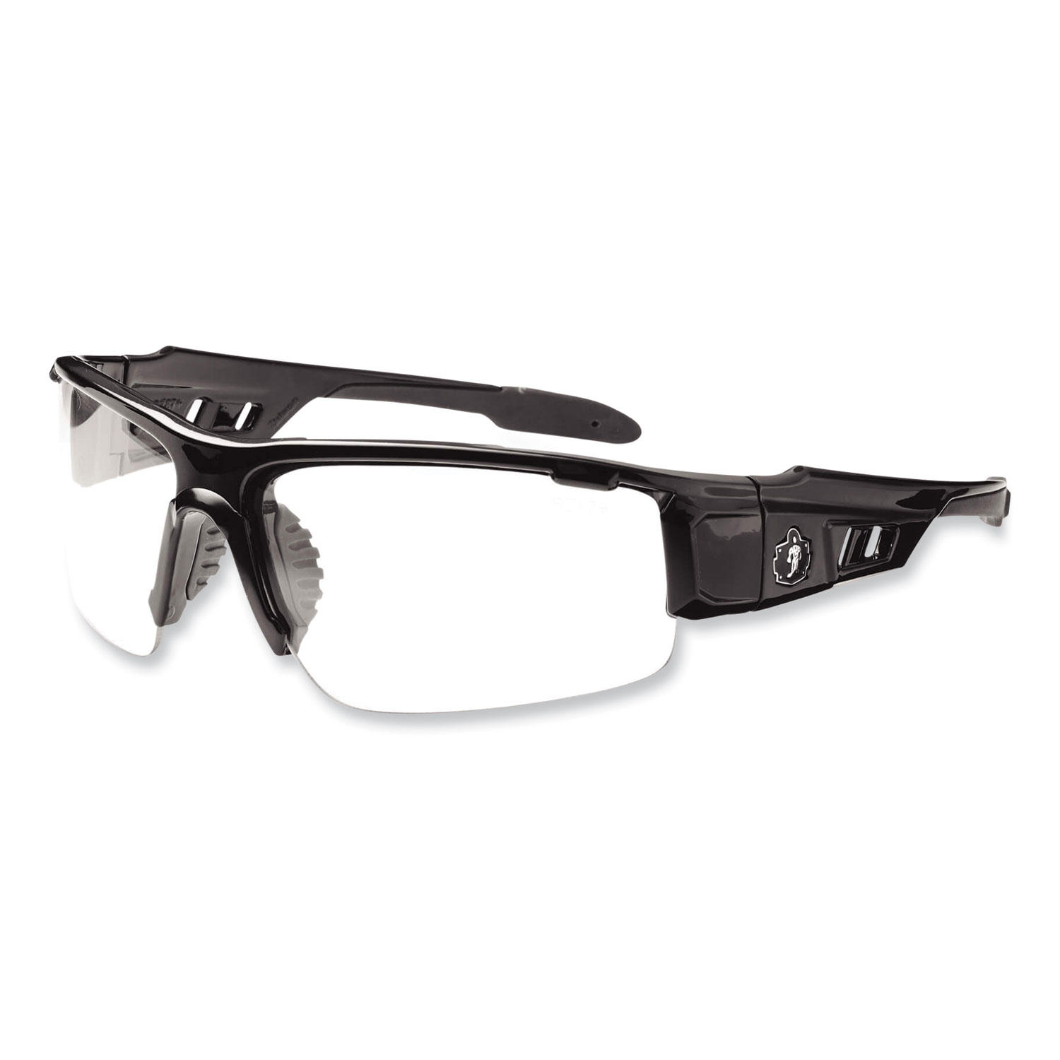 ergodyne® Skullerz Dagr Safety Glasses, Black Nylon Impact Frame, Anti-Fog Clear Polycarbonate Lens