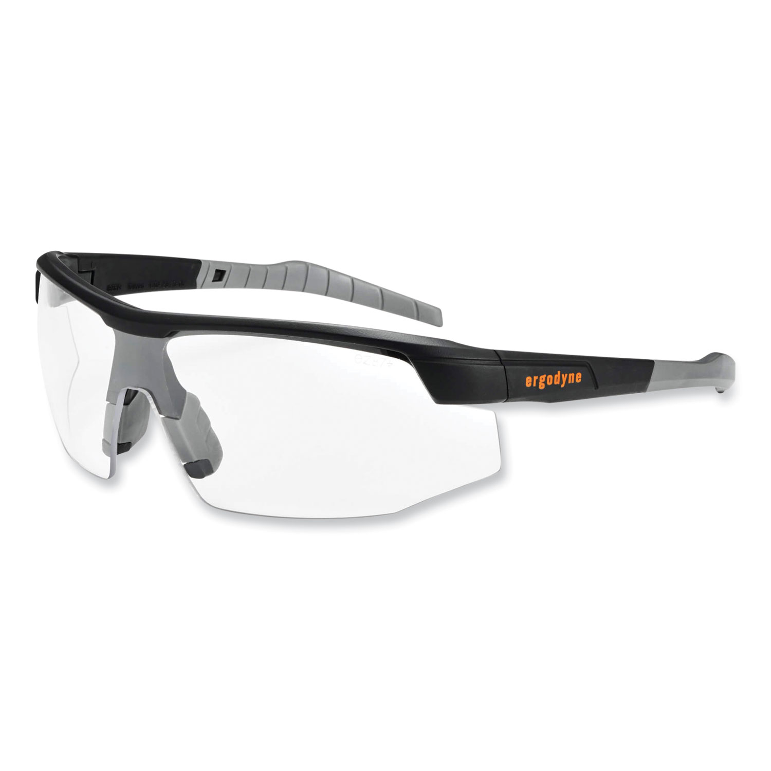 ergodyne® Skullerz Skoll Safety Glasses, Matte Black Nylon Impact Frame, Clear Polycarbonate Lens