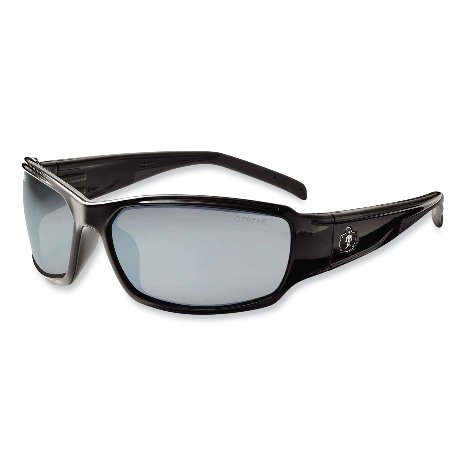 Skullerz Thor Safety Glasses, Black Nylon Impact Frame, Silver Mirror Polycarbonate Lens