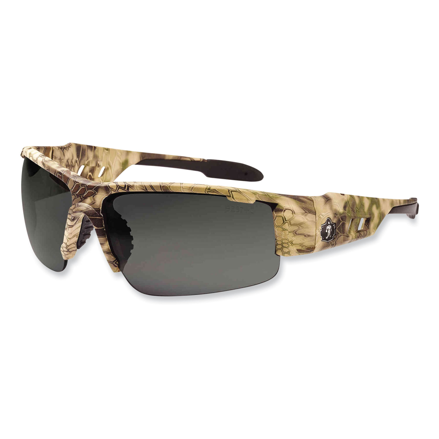 ergodyne® Skullerz Dagr Safety Glasses, Kryptek Highlander Nylon Impact Frame, Smoke Polycarbonate Lens