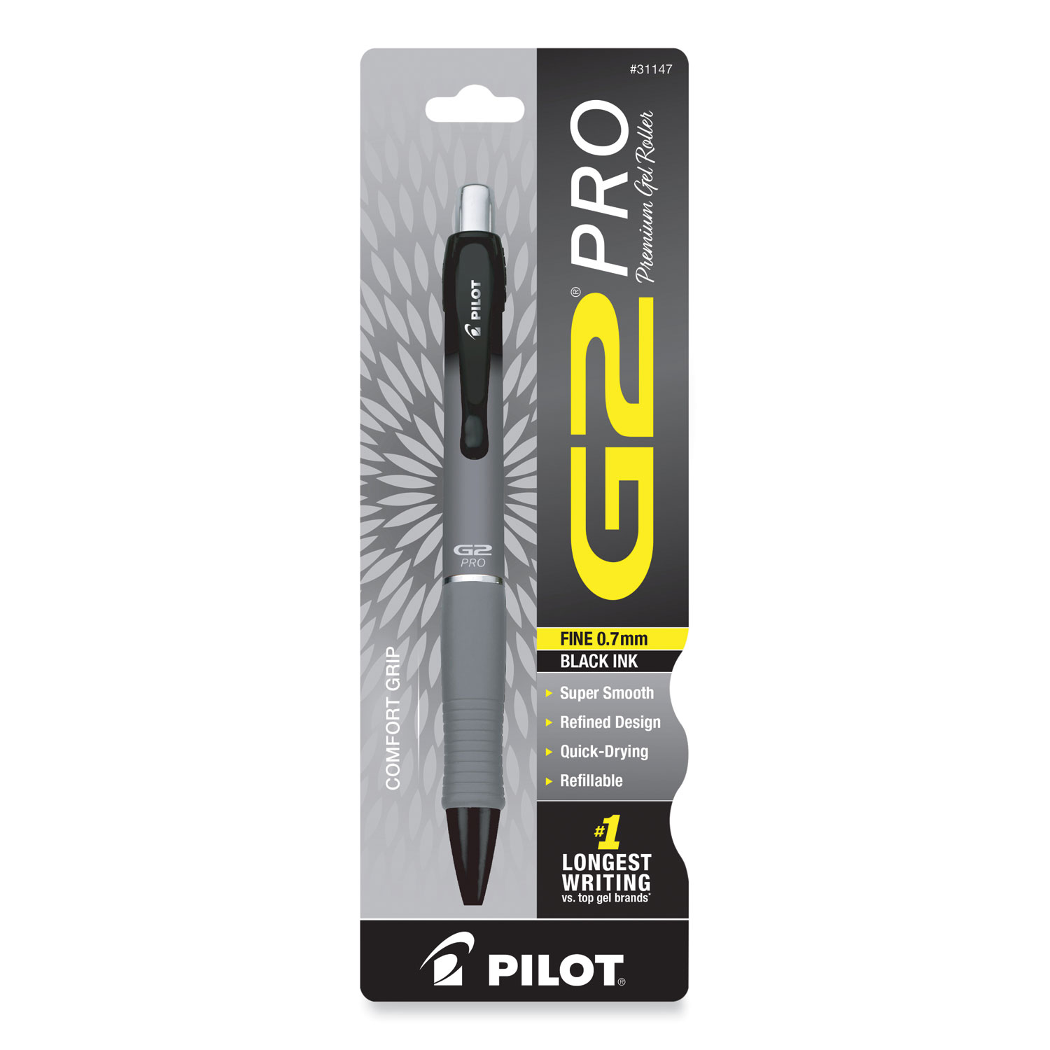 Pilot® Refill for Pilot G2 Gel Ink Pens, Bold Conical Tip, Black Ink, 2/Pack