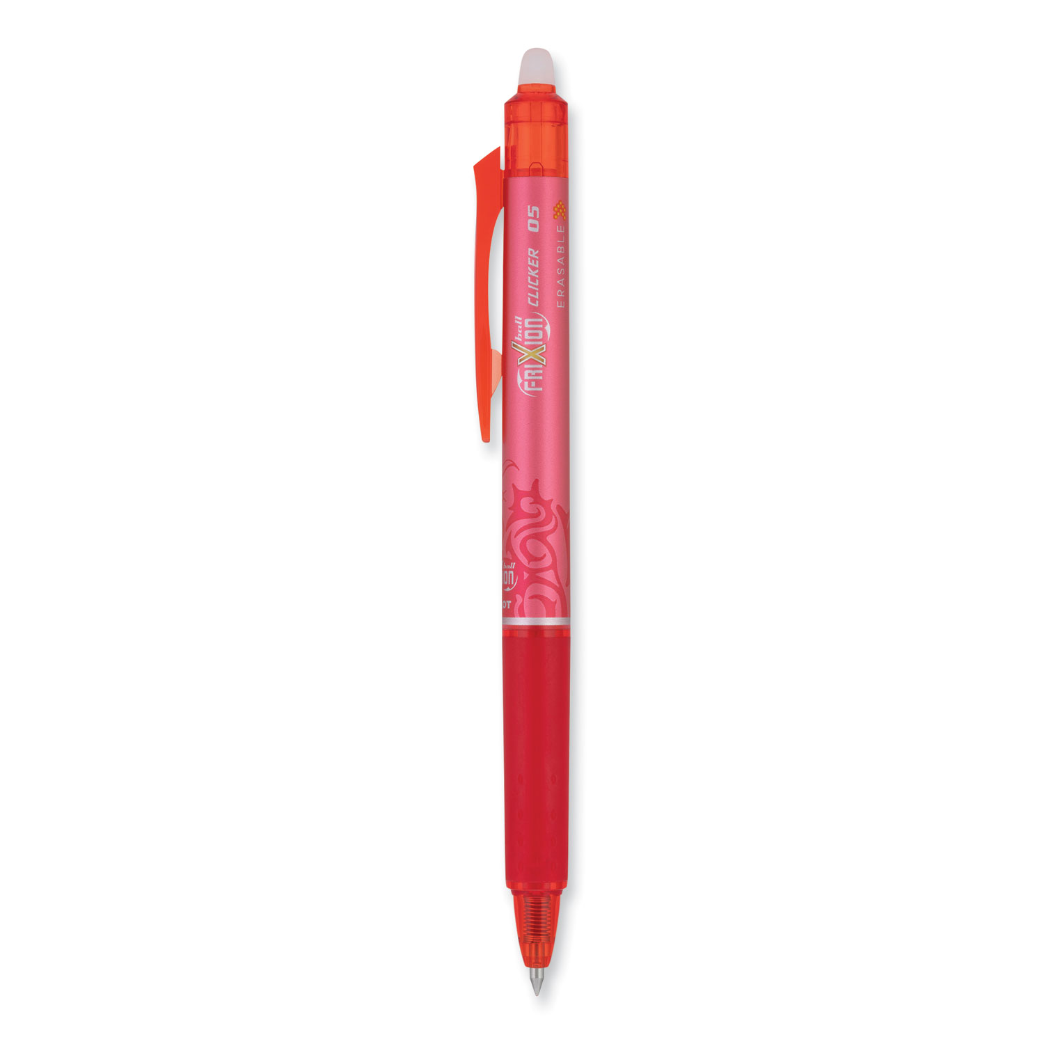 Pilot FriXion Fine Point Clicker Erasable Pen Open Stock Red