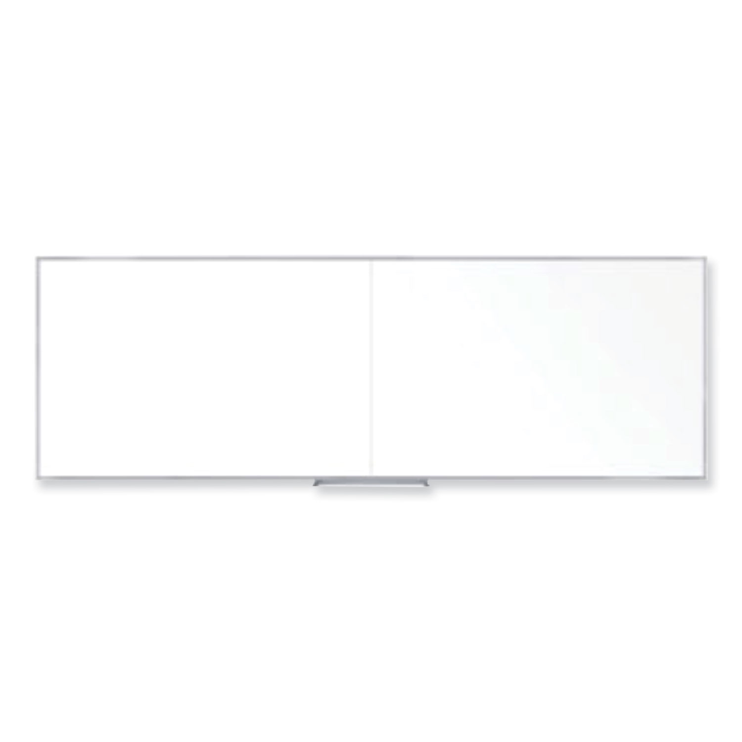 Non-Magnetic Whiteboard with Aluminum Frame, 144.63″ x 48.47″, White Surface, Satin Aluminum Frame