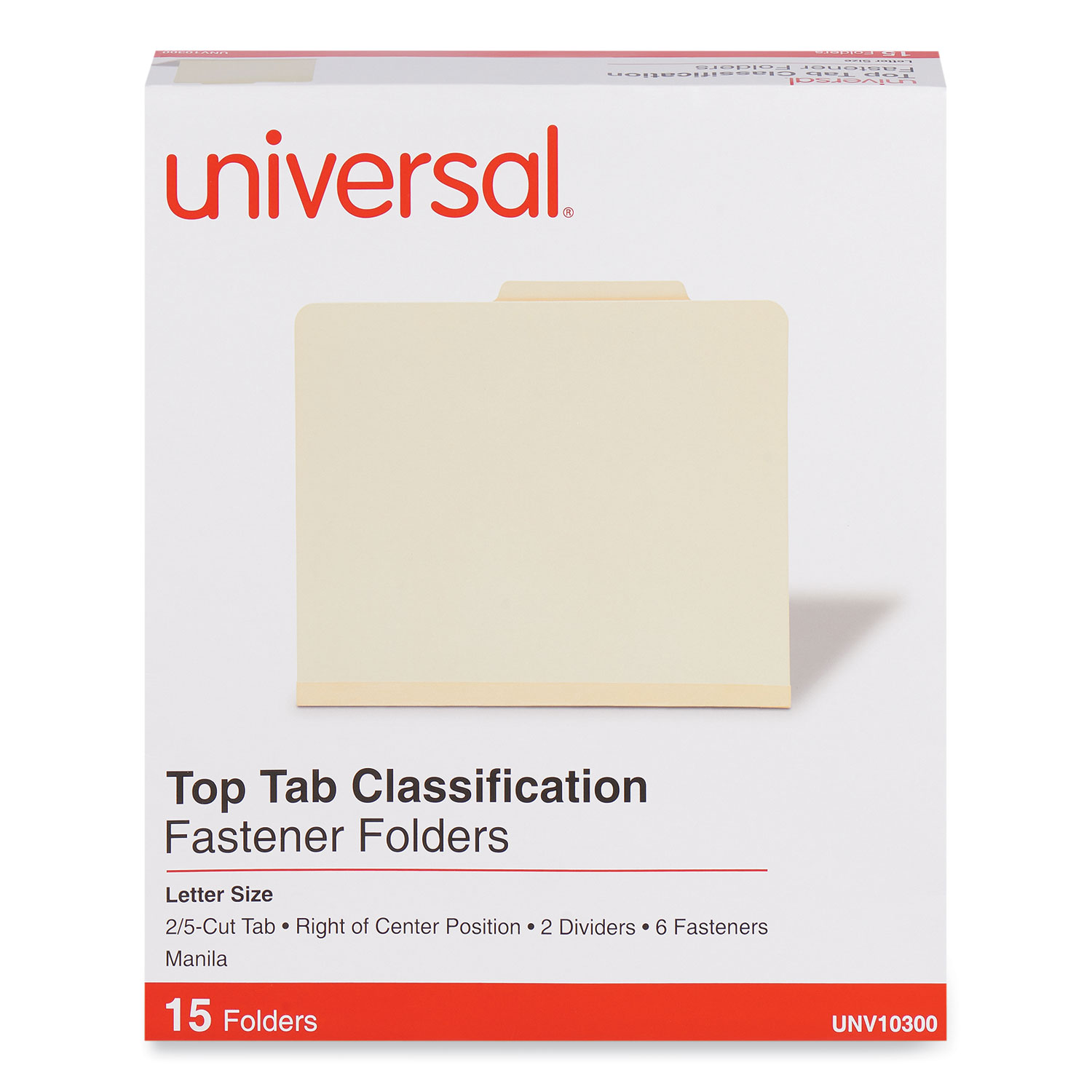 Self-Adhesive Folder Dividers with Twin-Prong Fasteners for Top