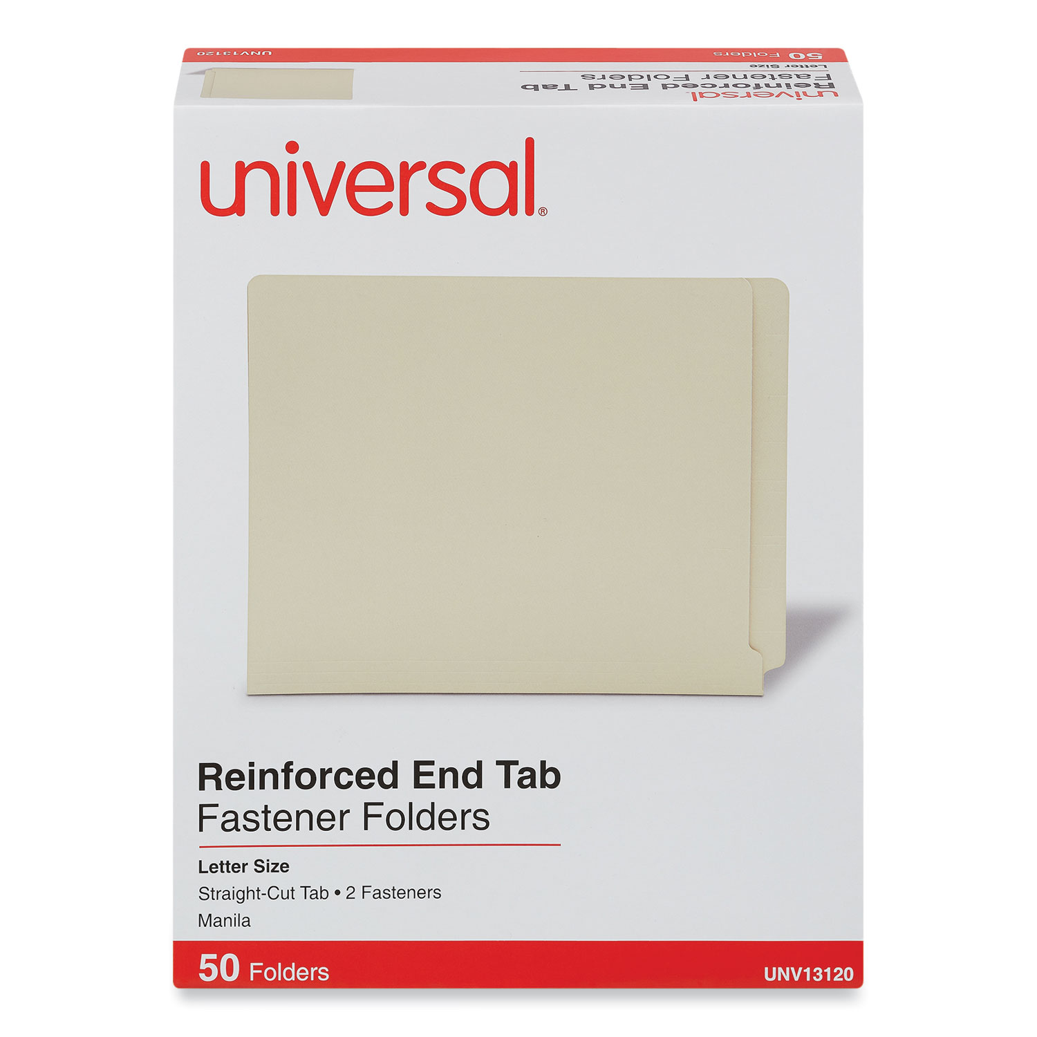 Reinforced End Tab Fastener Folders, 0.75