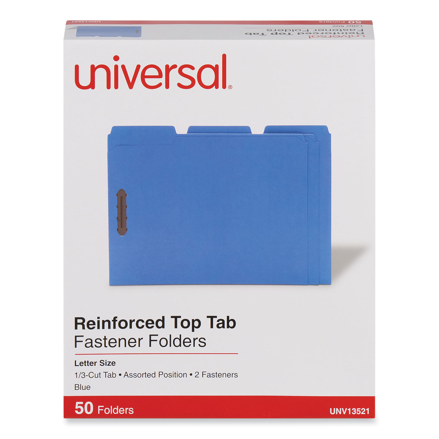 Universal Complete Two-Piece Paper File Fasteners 2 Capacity 50/Box