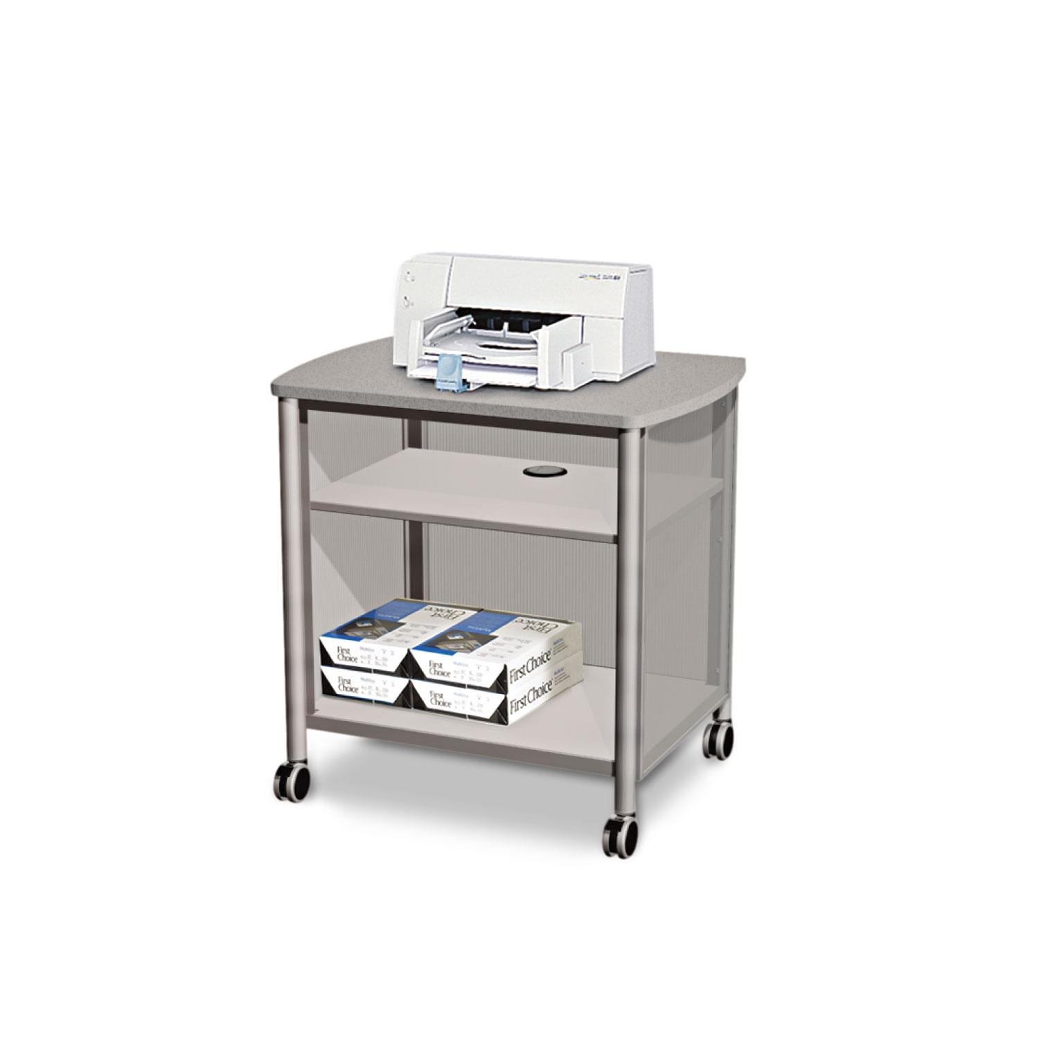 Impromptu Machine Stand, One-Shelf, 26-1/4w x 21d x 26-1/2h, Gray