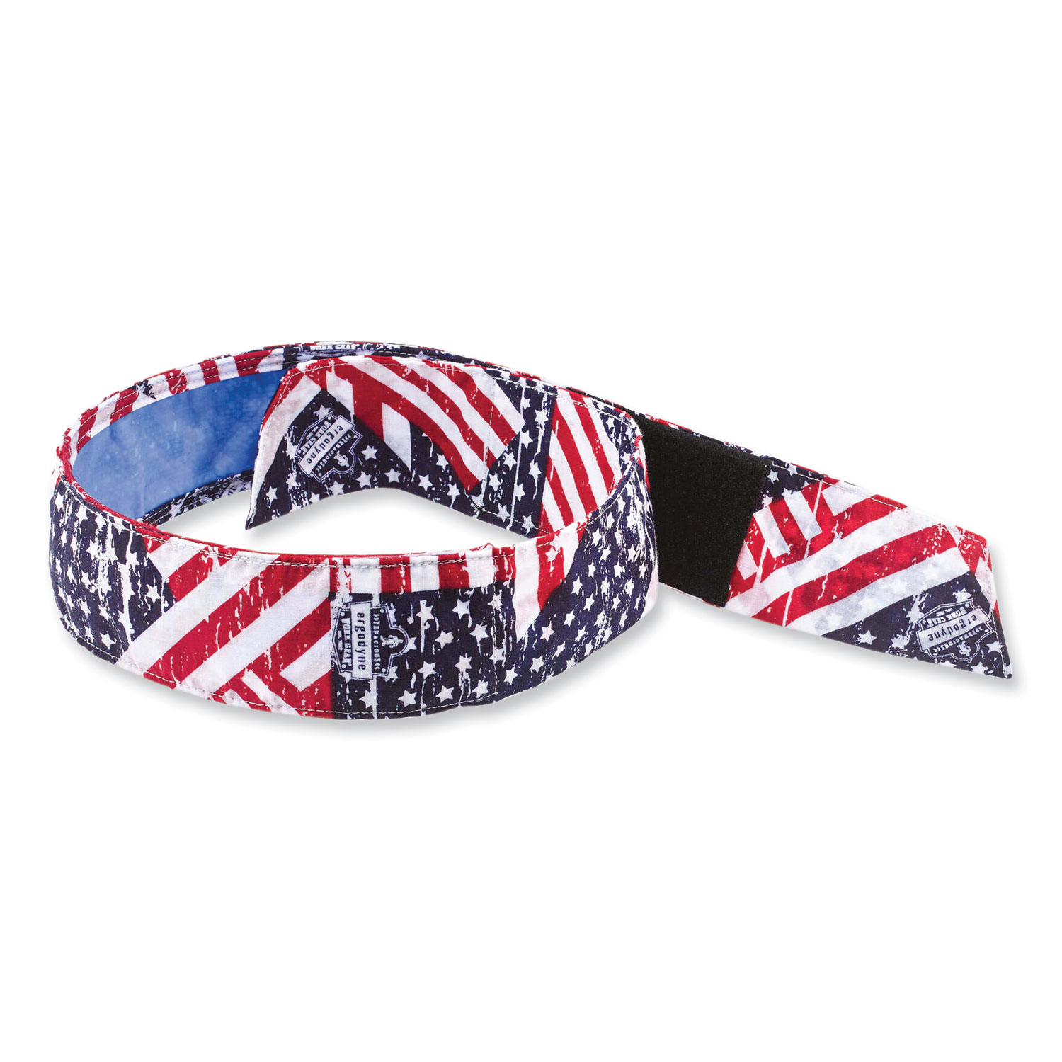 Chill-Its 6705CT Cooling PVA Hook and Loop Bandana Headband, One Size Fits Most, Stars/Stripes