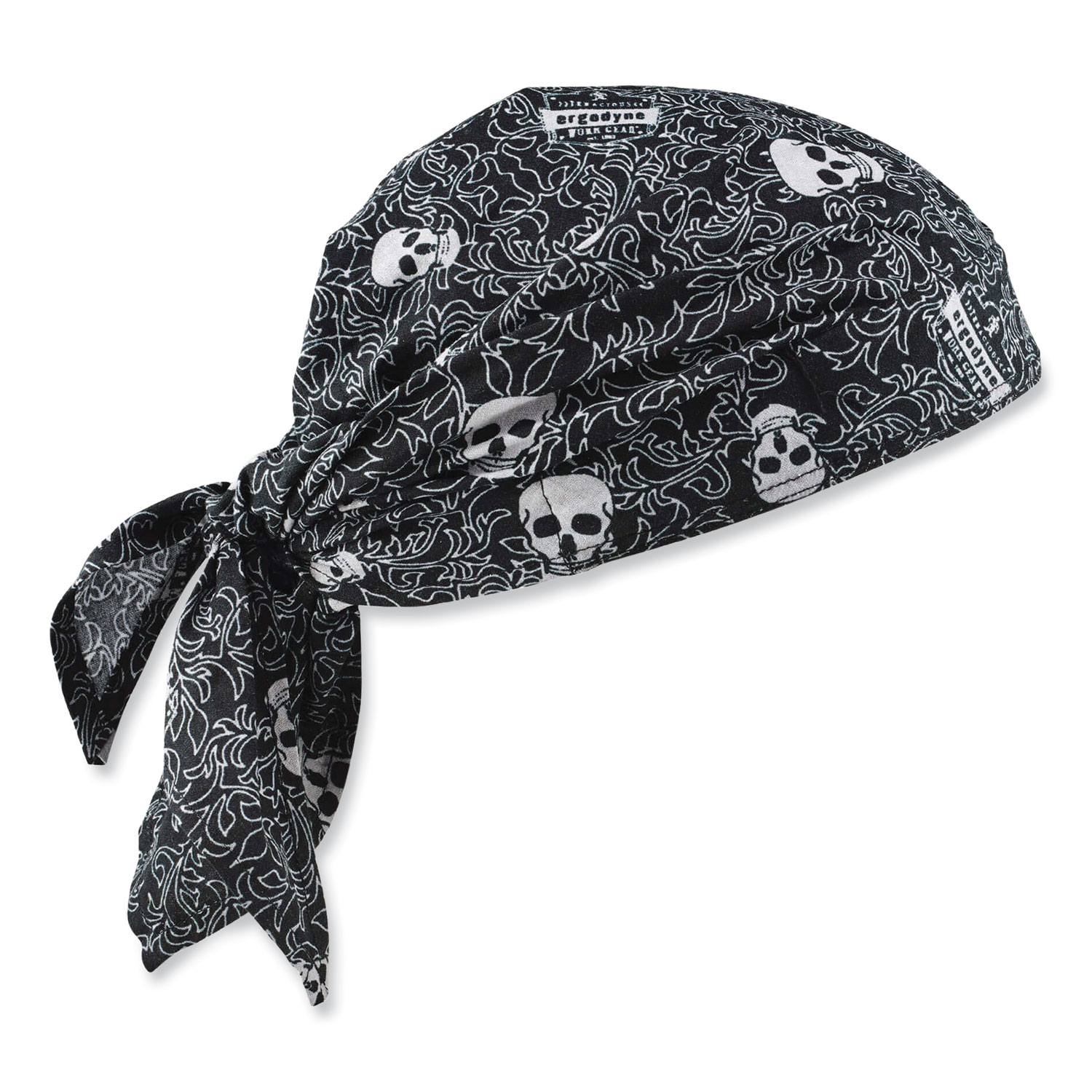 Chill-Its 6710 Cooling Embedded Polymers Tie Bandana Triangle Hat, One Size Fits Most, Skulls