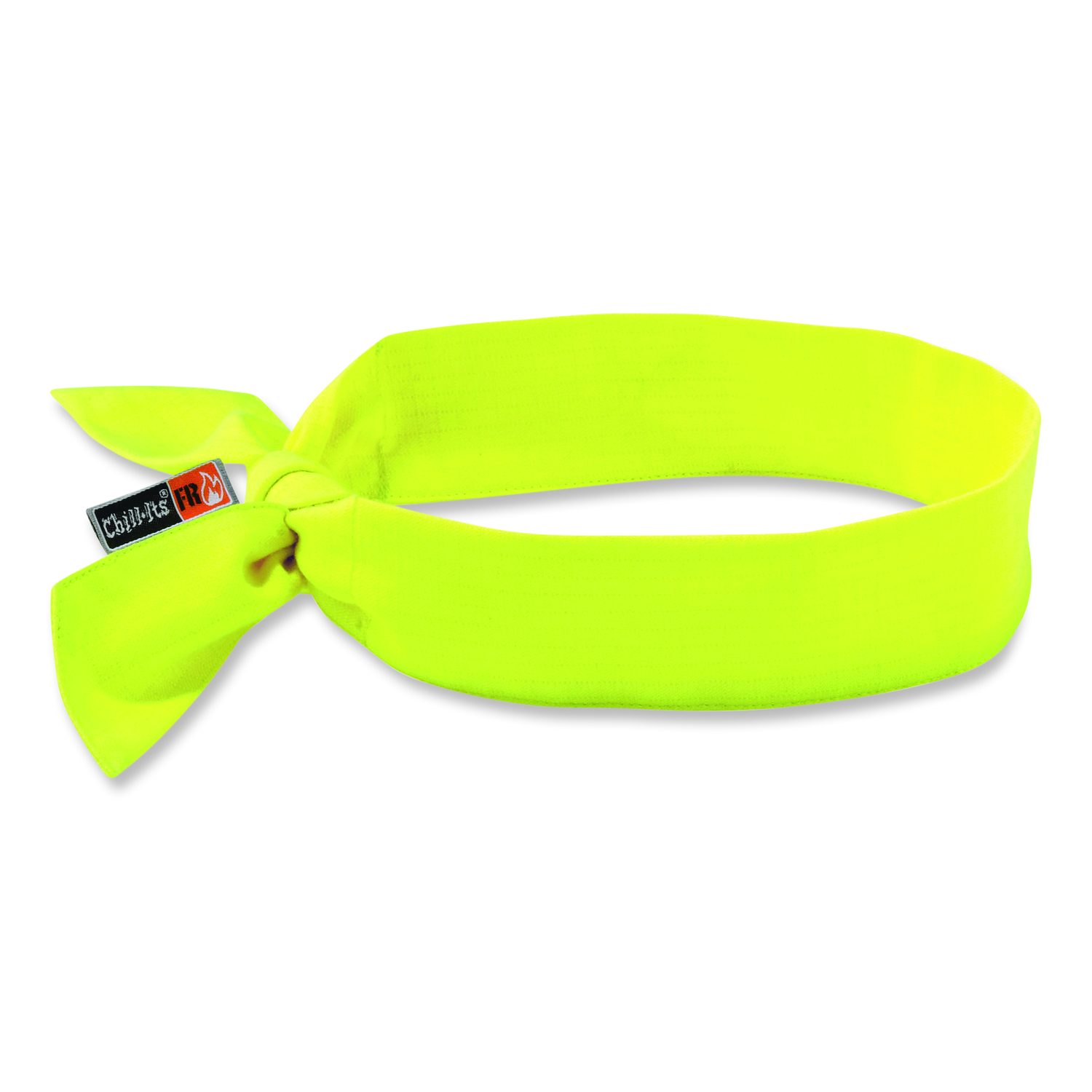 Chill-Its 6700FR Fire Resistant Cooling Tie Bandana Headband, Modacrylic Cotton/Polymers, One Size Fits Most, Lime
