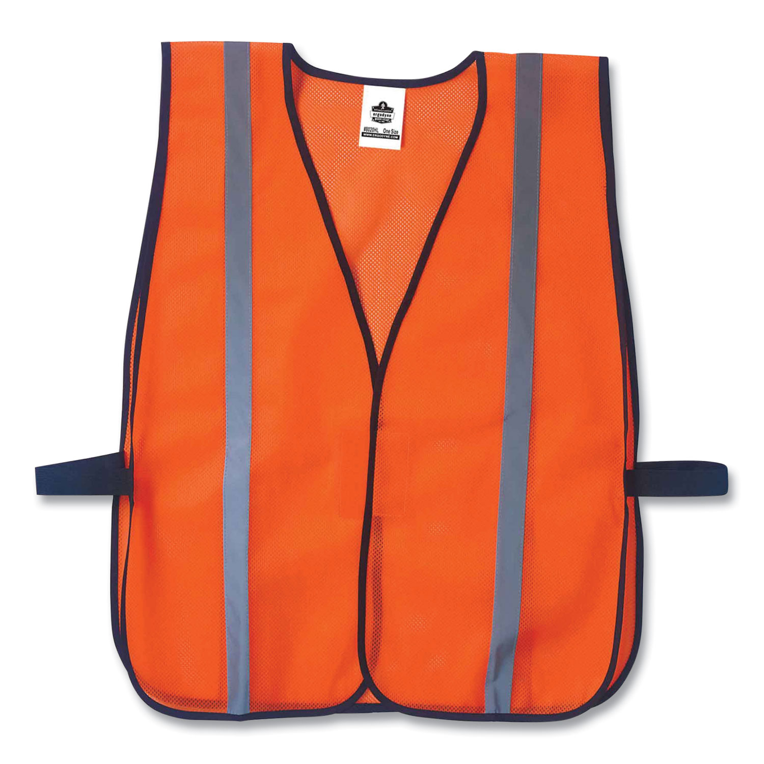 GloWear 8020HL Non-Certified Standard Vest, Polyester, One Size Fits Most, Orange