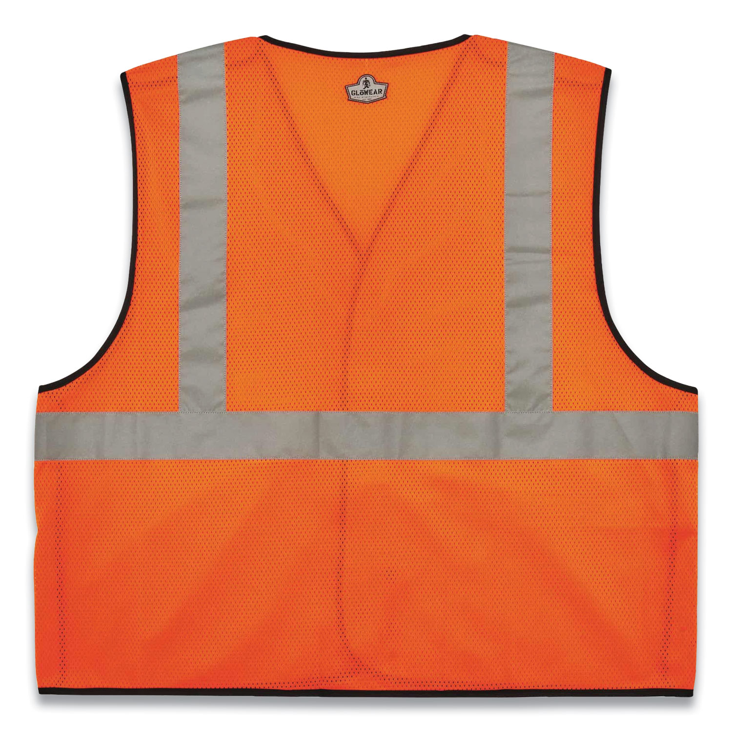 GloWear 8216BA Class 2 Breakaway Mesh ID Holder Vest, Polyester, Small/Medium, Orange