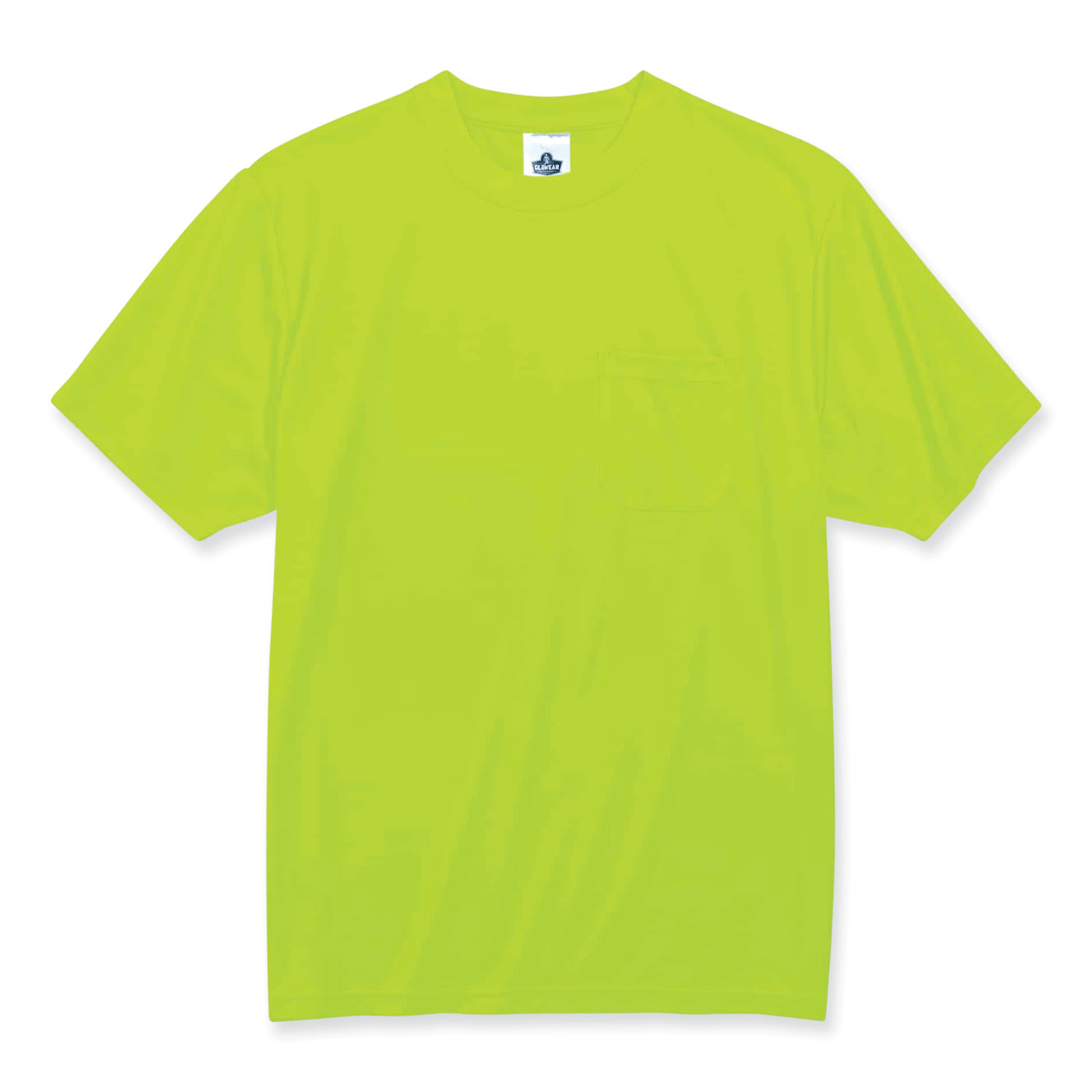 GloWear 8089 Non-Certified Hi-Vis T-Shirt, Polyester, 4X-Large, Lime