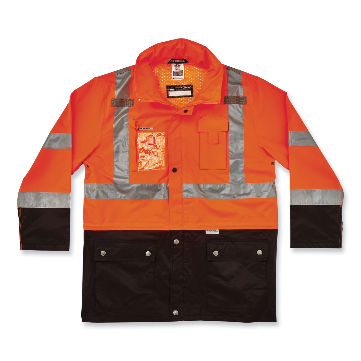 ergodyne® GloWear 8386 Class 3 Hi-Vis Outer Shell Jacket, Polyester, 2X-Large, Orange