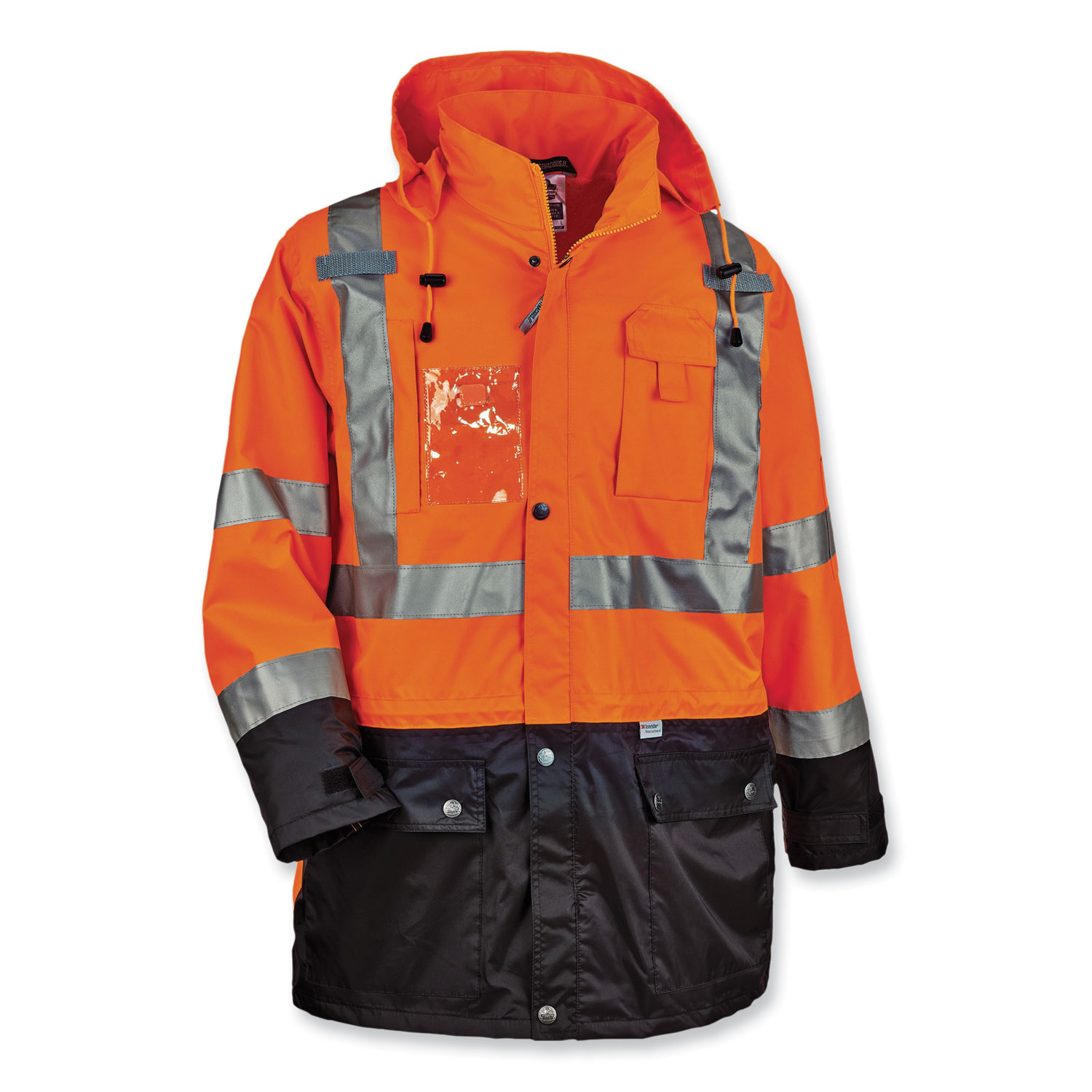 ergodyne® GloWear 8386 Class 3 Hi-Vis Outer Shell Jacket, Polyester, 5X-Large, Orange