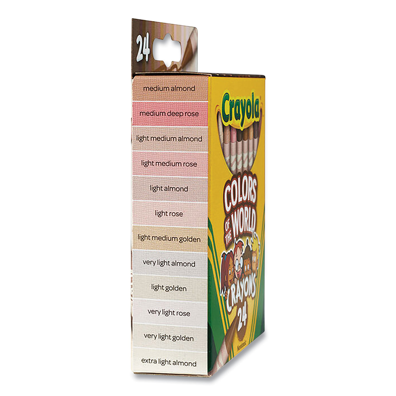 Colors of the World Crayons, Assorted, 24/Pack - Comp-U-Charge Inc