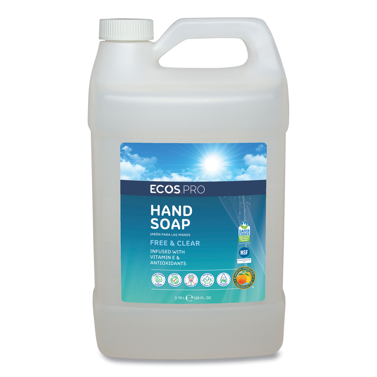 Liquid Hand Soap, Free and Clean Scent, 1 gal