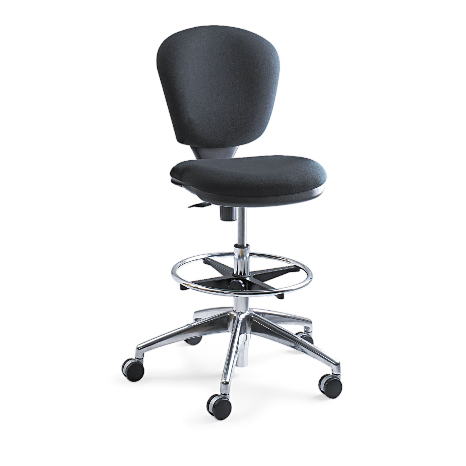  Safco 3442BL Metro Collection Extended-Height Chair, Supports up to 250 lbs., Black Seat/Black Back, Chrome Base (SAF3442BL) 