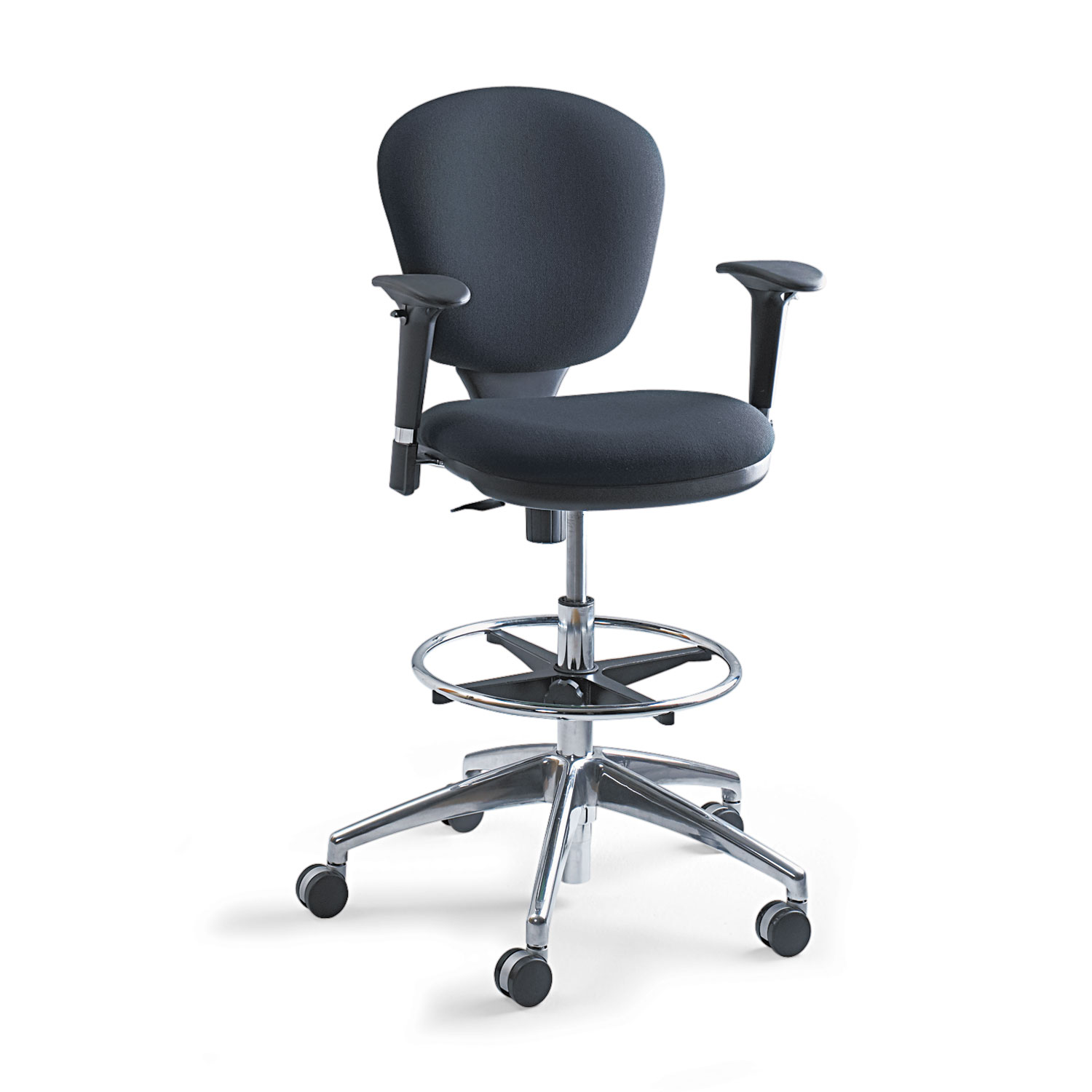 Metro Collection Extended Height Swivel/Tilt Chair, Black Fabric