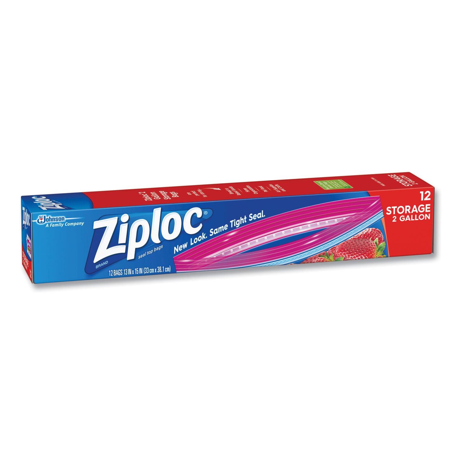 Ziploc 2-Gallon Storage Bags- Zipper- Clear- LOT OF (15) Bags