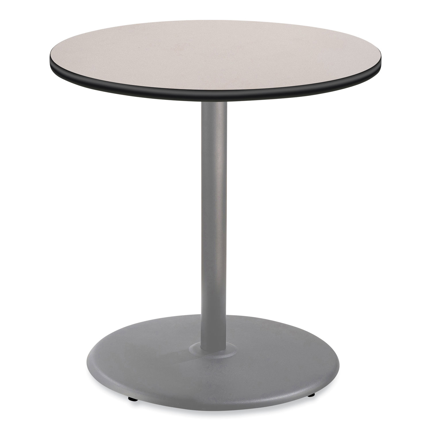 Cafe Table, 36″ Diameter x 36h, Round Top/Base, Gray Nebula Top, Gray Base