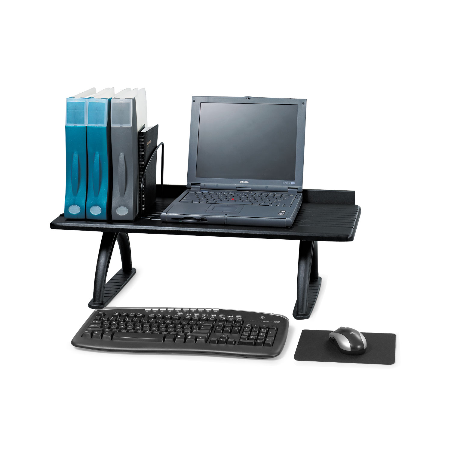  Safco 3602BL Value Mate Desk Riser, 100-Pound Capacity, 30 x 12 x 8, Black (SAF3602BL) 