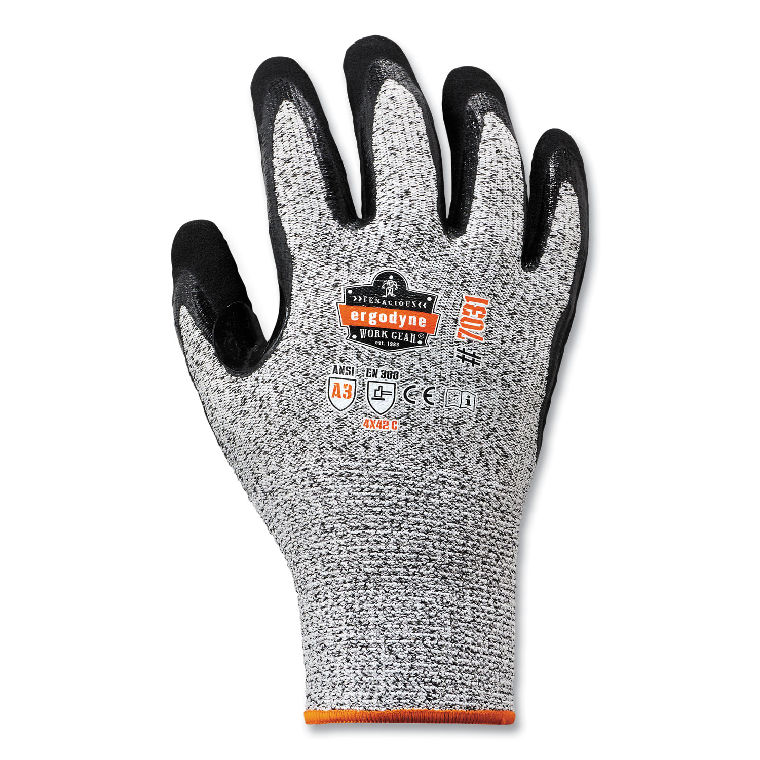 ProFlex 7031-CASE ANSI A3 Nitrile-Coated CR Gloves, Gray, Medium, 144 Pairs/Carton