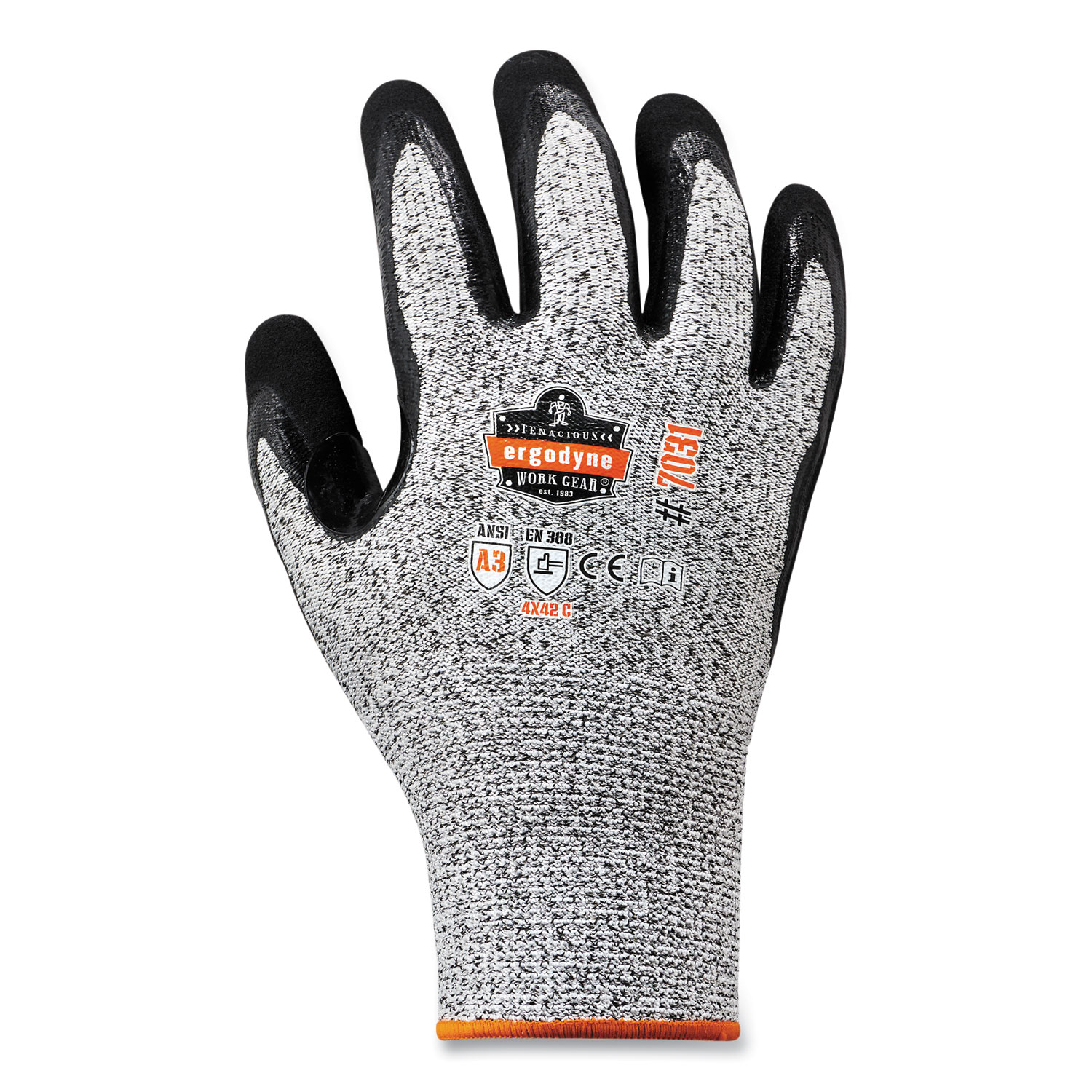 ProFlex 7031 ANSI A3 Nitrile-Coated CR Gloves, Gray, X-Large, Pair