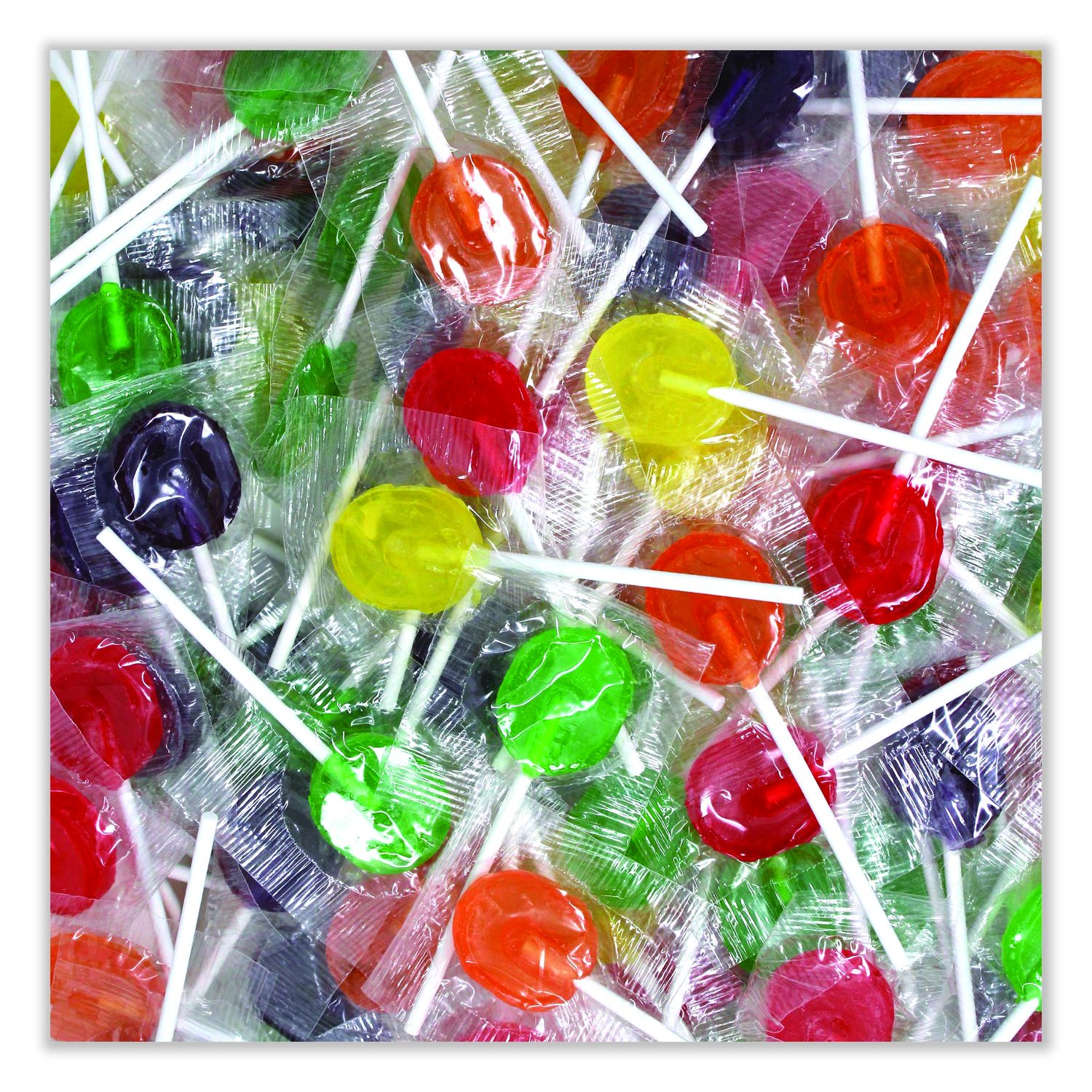 Office Snax Assorted Lollipops - Assorted - Individually Wrapped