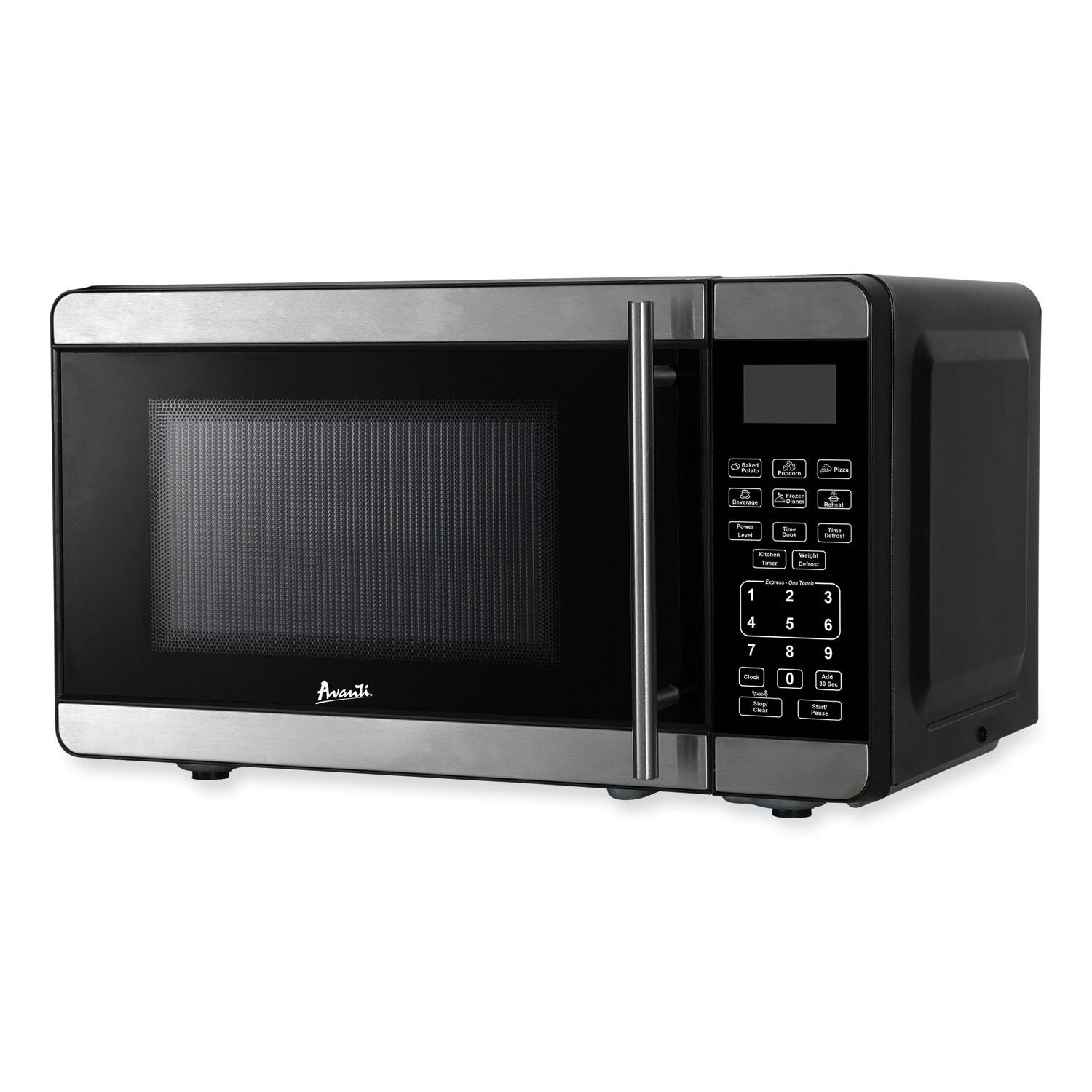 0.7 Cubic Foot Microwave Oven 700 Watts Black Stainless Steel mastersupplyonline