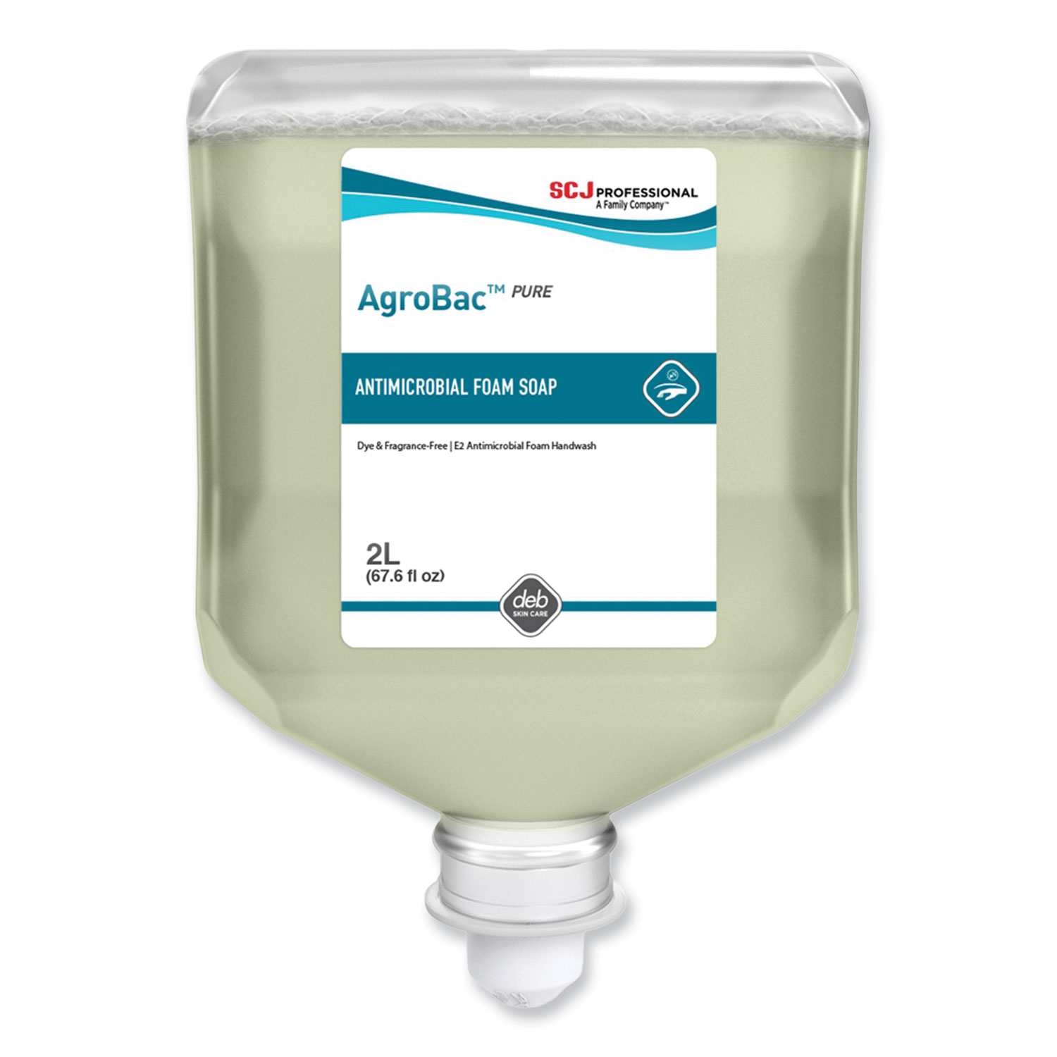 AgroBac Pure Foaming Hand Soap Refill, Unscented, 2 L, 4/Carton
