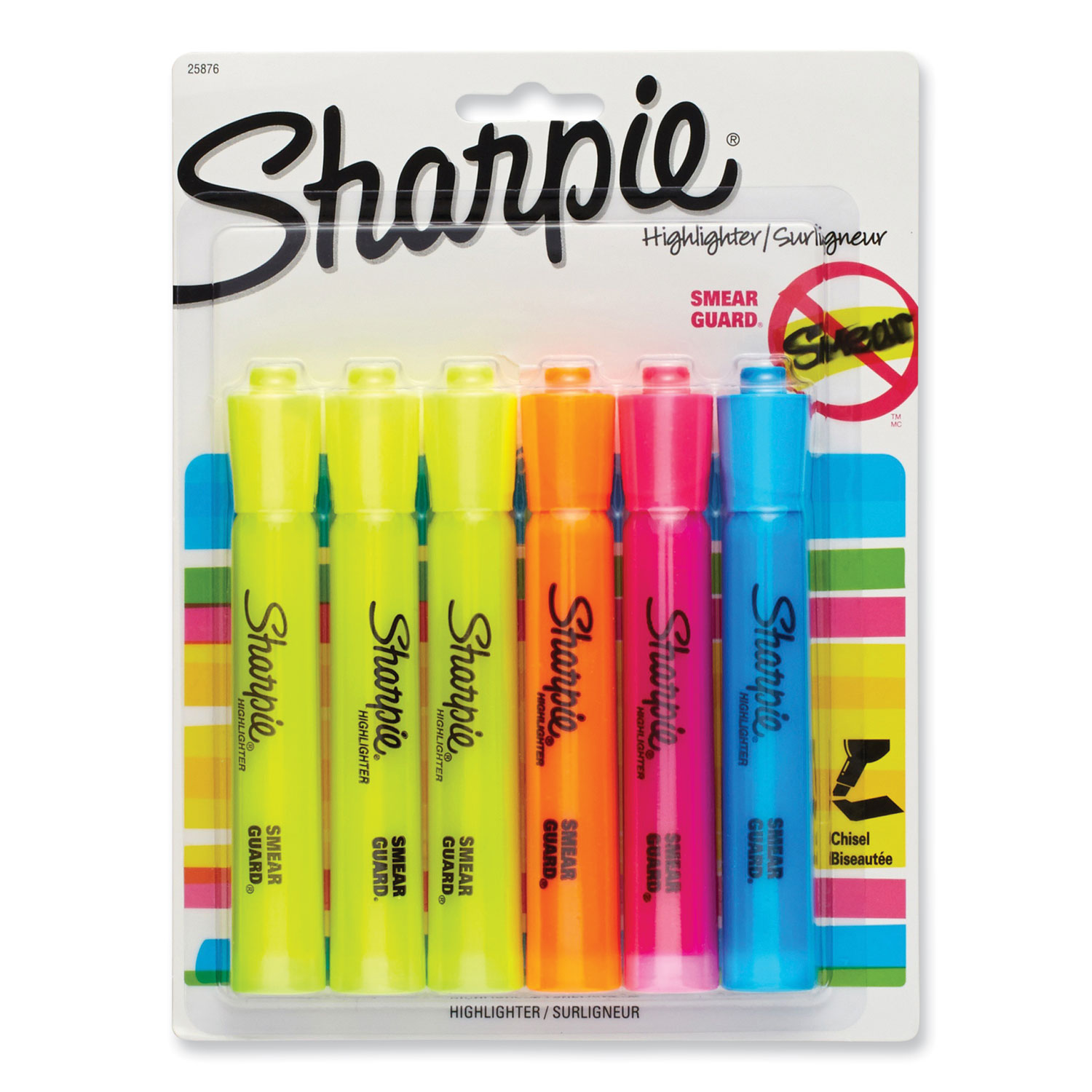 Tank Style Highlighters, Assorted Ink Colors, Chisel Tip, Assorted Barrel  Colors, 6/Set - Office Express Office Products