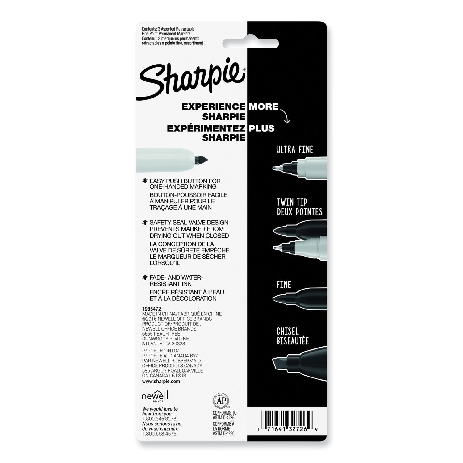 Sharpie Retractable Permanent Markers - SAN32726PP 