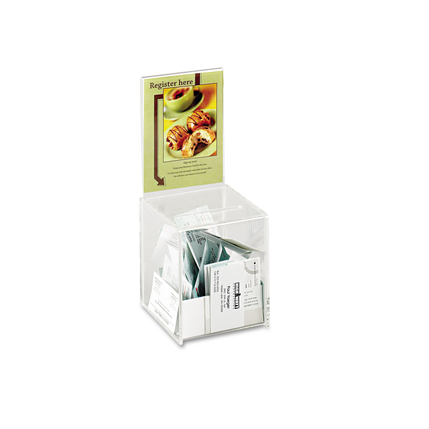  Safco 4235CL Small Acrylic Collection Box, 5 1/2 x 5 1/2 x 13, Clear (SAF4235CL) 