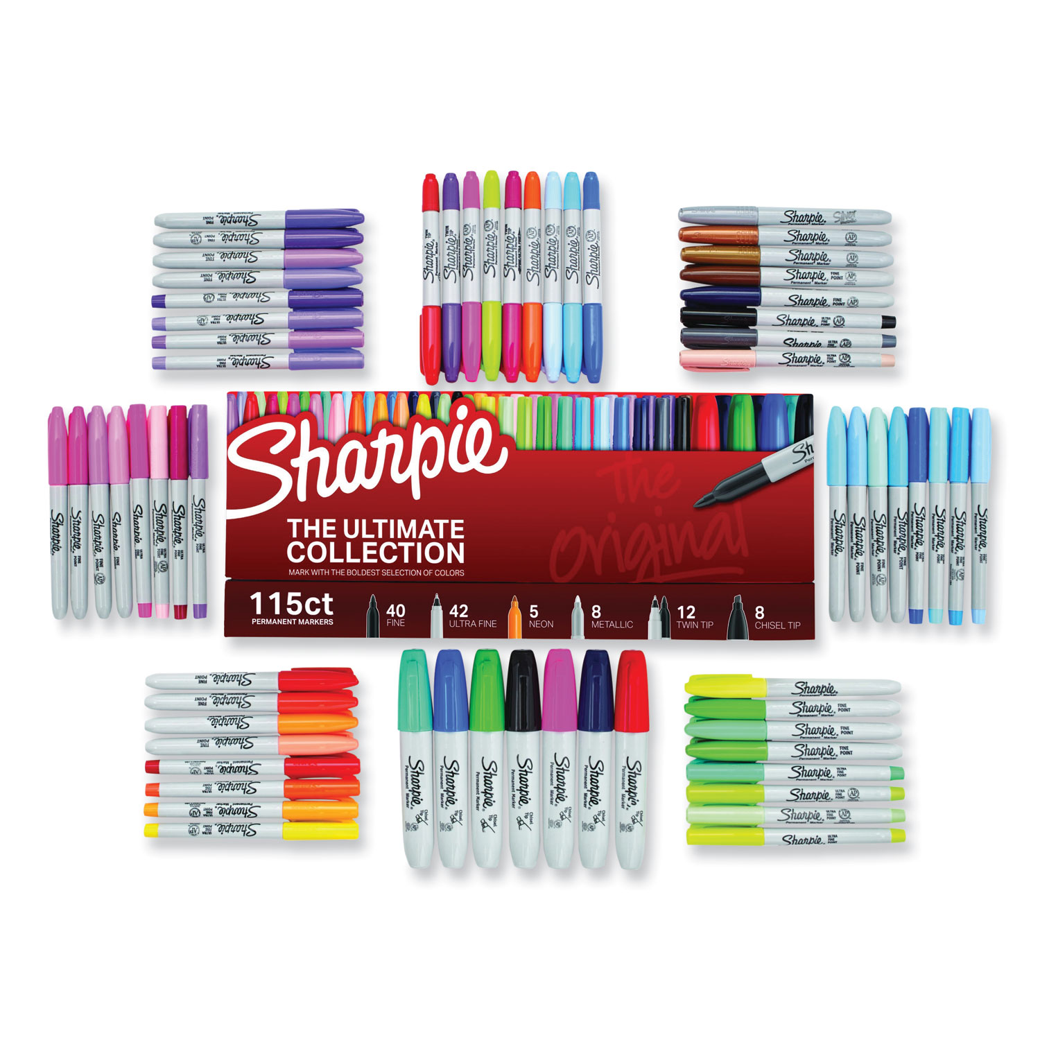 Ultra-Fine Tip Permanent Marker Sharpie Assorted Colors 18 Ct School Home  Office