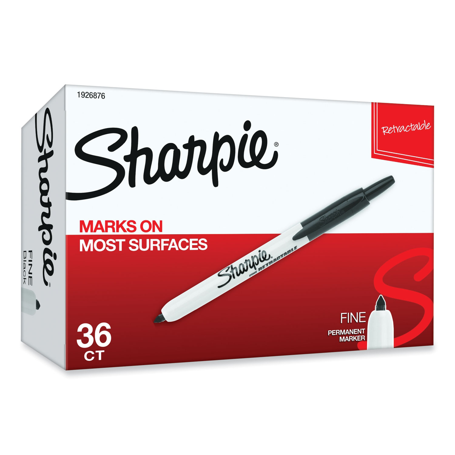 Sharpie Retractable Permanent Markers, Ultra-Fine Point, Assorted, Pack Of  8