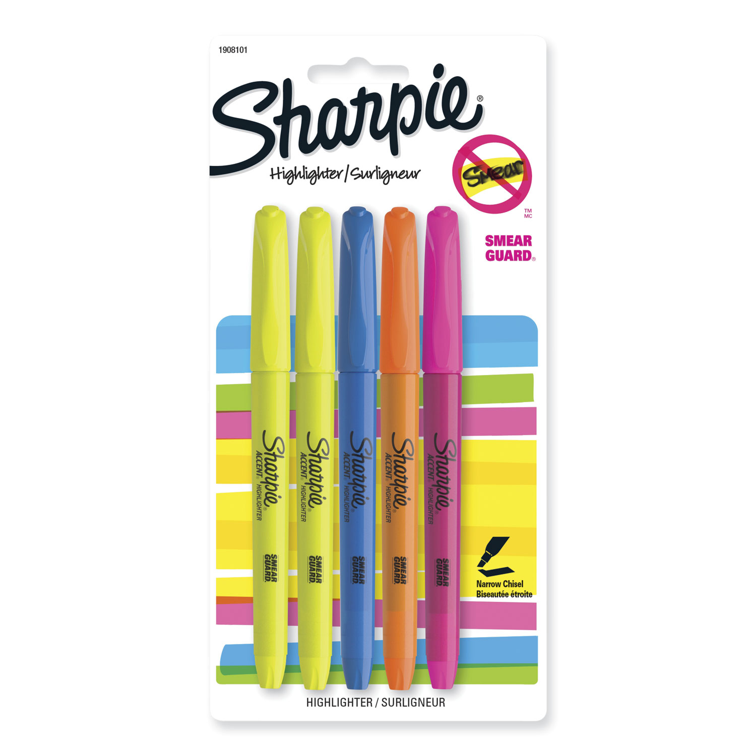 Pocket Style Highlighters, Fluorescent Yellow Ink, Chisel Tip, Yellow  Barrel, Dozen