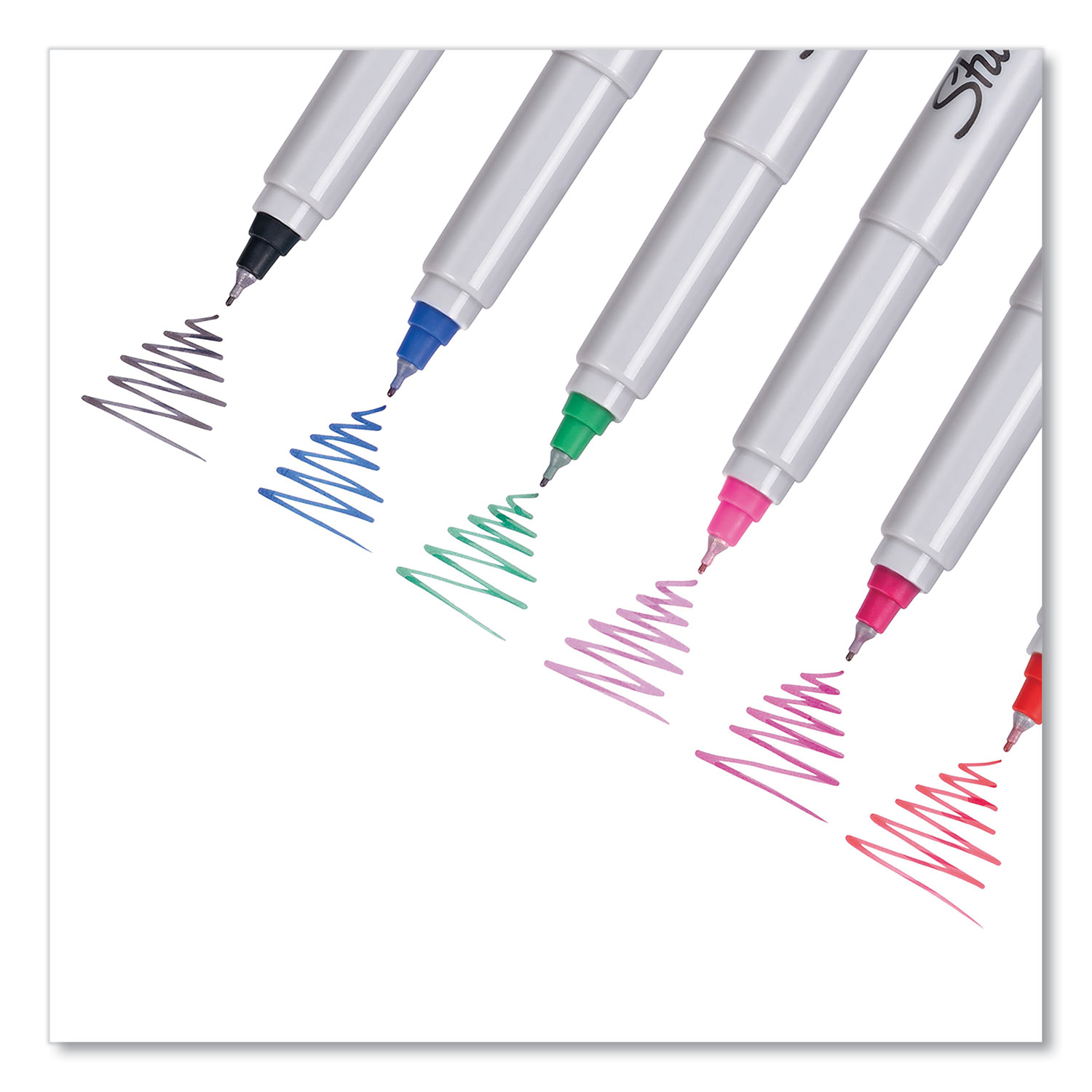 Ultra Fine Tip Permanent Marker, Ultra-Fine Needle Tip, Assorted Colors,  5/Set - mastersupplyonline