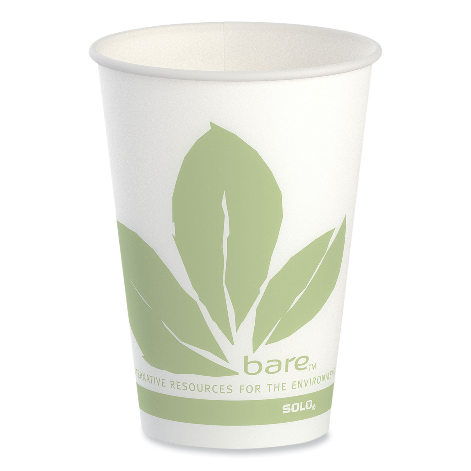 Bare Eco-Forward Paper Cold Cups, ProPlanet Seal, 7 oz, Green/White, 100/Sleeve, 20 Sleeves/Carton