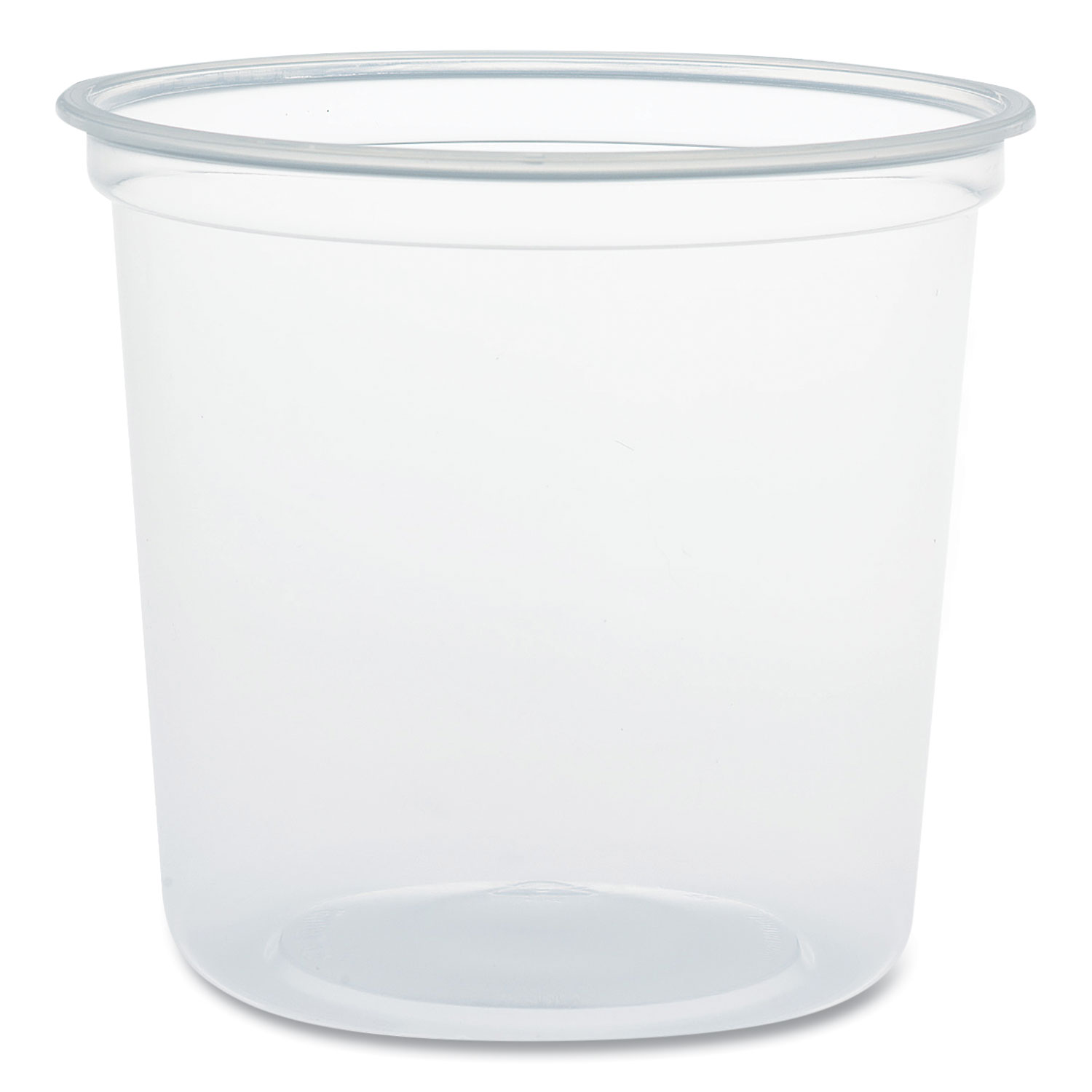 Microgourmet Plastic Deli Container, 24 oz, 4.7" Diameter x 4.18" h, Translucent, 500/Carton
