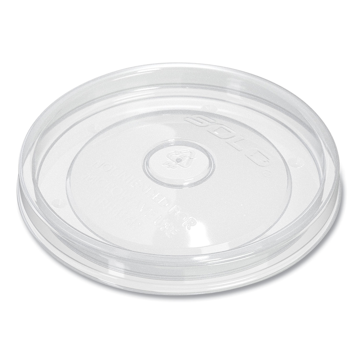Flexstyle DSP Food Containers Lids, For 16 oz Paper Containers, 3.96" Diameter x 0.4" h, Clear, Plastic, 500/Carton