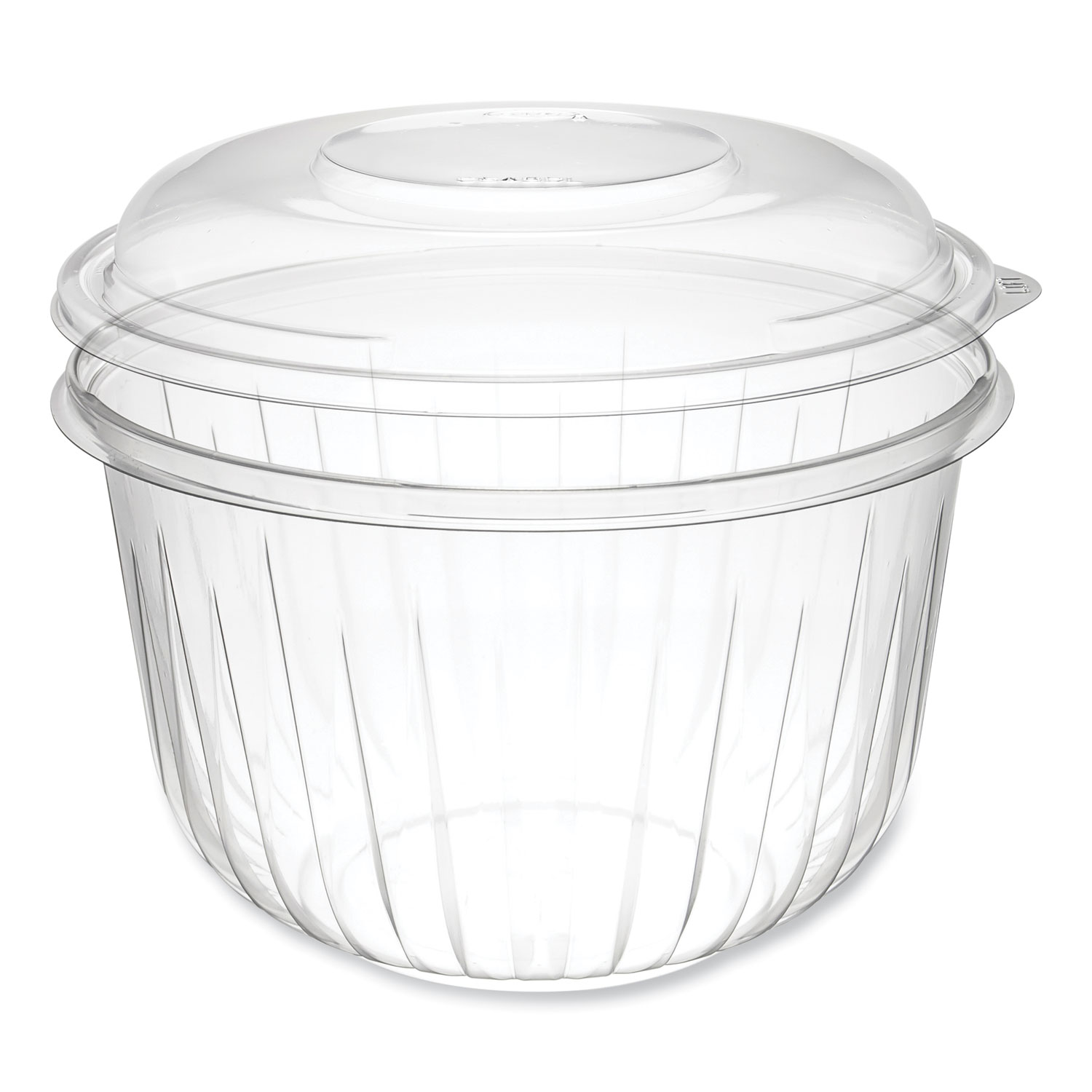PresentaBowls Bowl/Lid Combo-Paks, 64 oz, Clear, Plastic, 126/Carton