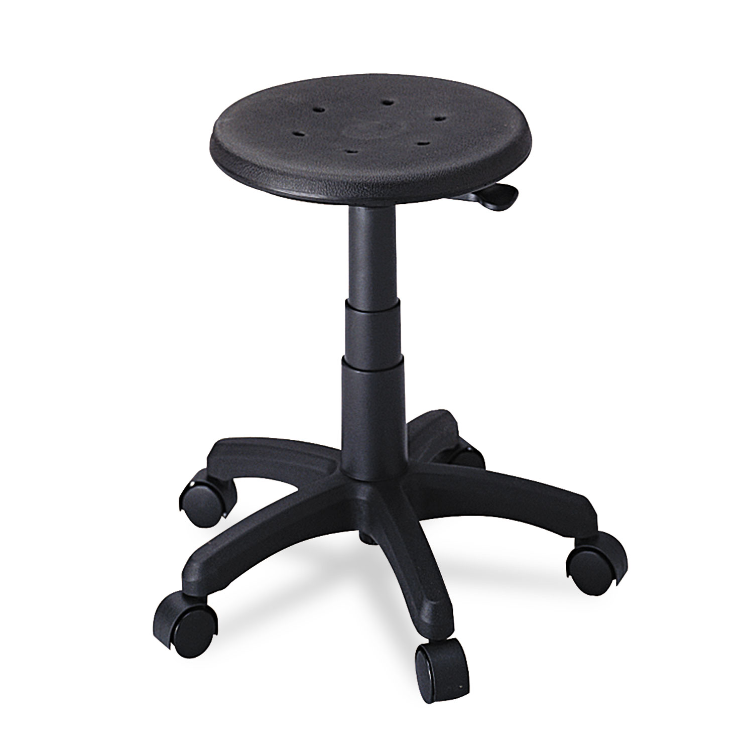  Safco 5100 Office Stool, 21 Seat Height, Supports up to 250 lbs., Black Seat, Black Back, Black Base (SAF5100) 