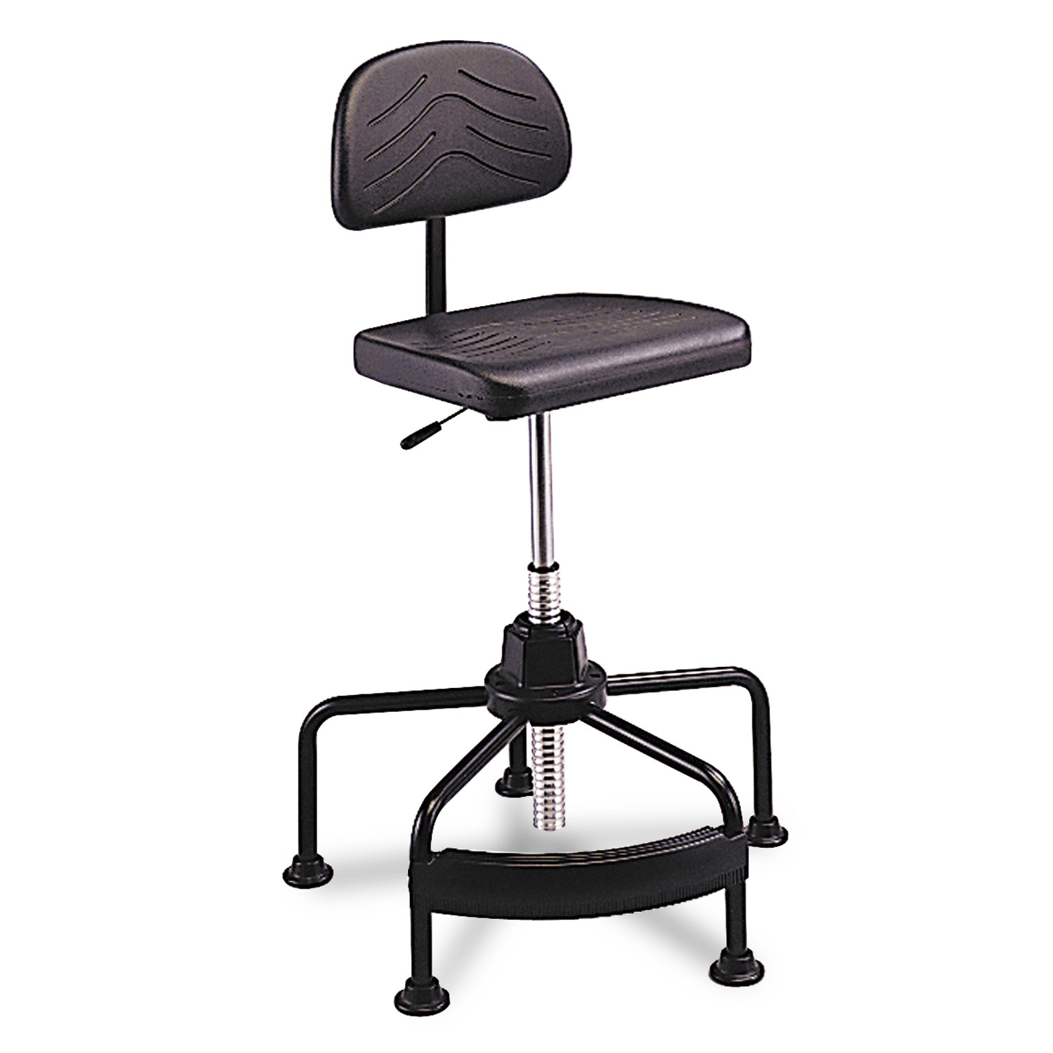 TaskMaster Series EconoMahogany Industrial Chair, Black