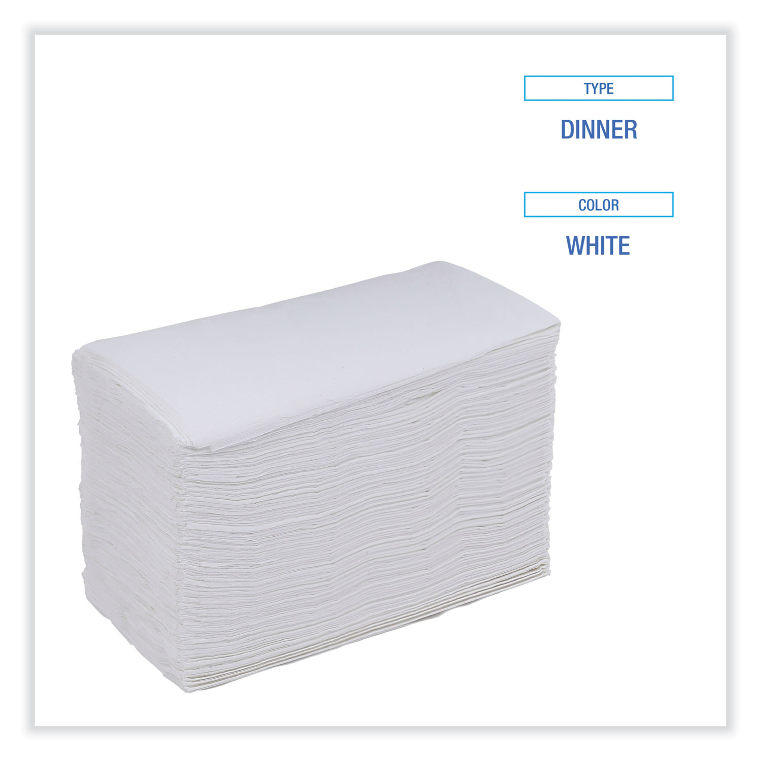 Dinner Napkin, 15x16.5, White Paper, (3000/Case), Arvesta 167737